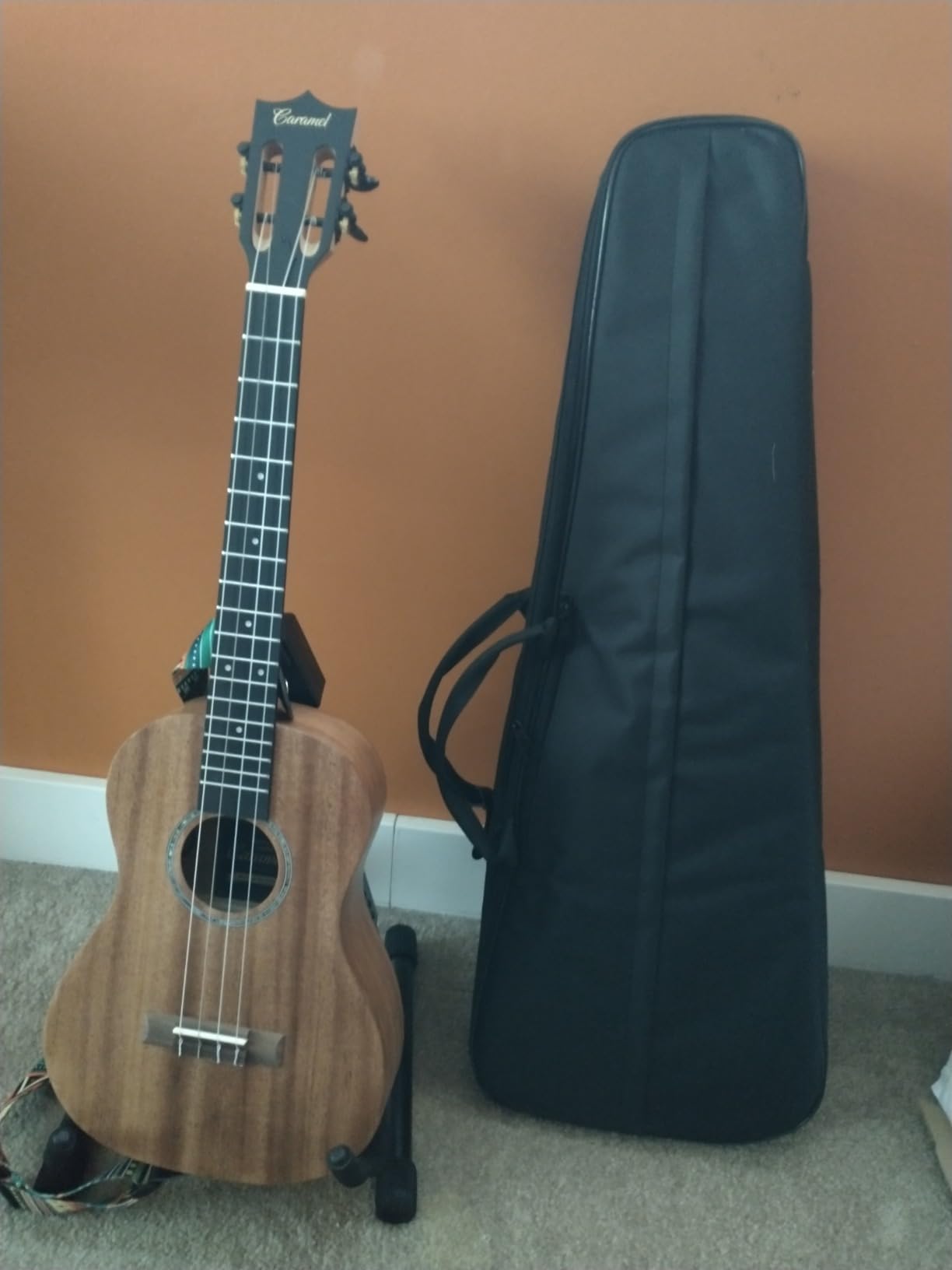 Caramel CB402 Baritone Electric Ukulele All Solid Mahogany Wood 30'' Professional Wood Ukelele Instrument Kit Small Hawaiian Guitar Beginner ukalalee Starter Pack Bundle Gig bag, Strap, String Set customer photo 1