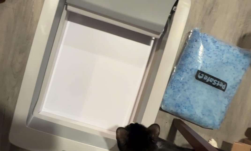 PetSafe ScoopFree Crystal Pro Legacy Automatic Self-Cleaning Cat Litter Box Includes 1 Disposable Crystal Litter Tray Advanced Odor Control Not Enclosed Gray (PAL00-16805) customer photo 2