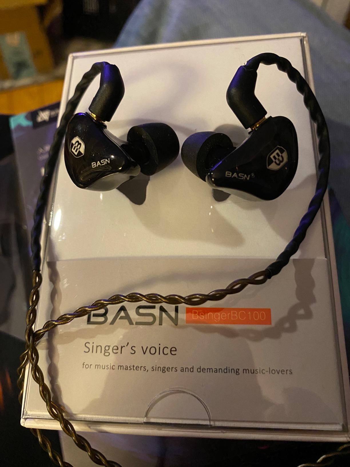BASN in Ear Monitor Headphones for Musicians, Bsinger 2nd Generation Sound Isolating Earphones with Dual Dynamic Drivers (Black) customer photo 1
