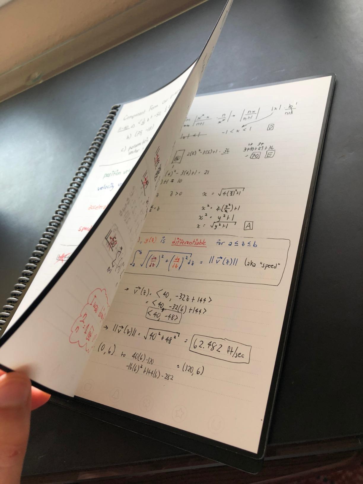 Rocketbook Fusion Hybrid Reusable Planner and Notebook in One, Additional Blank Pages, Goal and Project Tracker, Undated Planner, Letter Size 8.5x11, Blue customer photo 1