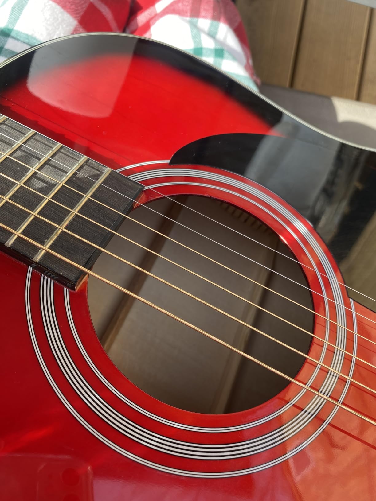 Best Choice Products 41in Full Size Beginner All Wood Acoustic Guitar Starter Set w/Gig Bag, Strap, Capo, Strings, Picks - Sunburst customer photo 1