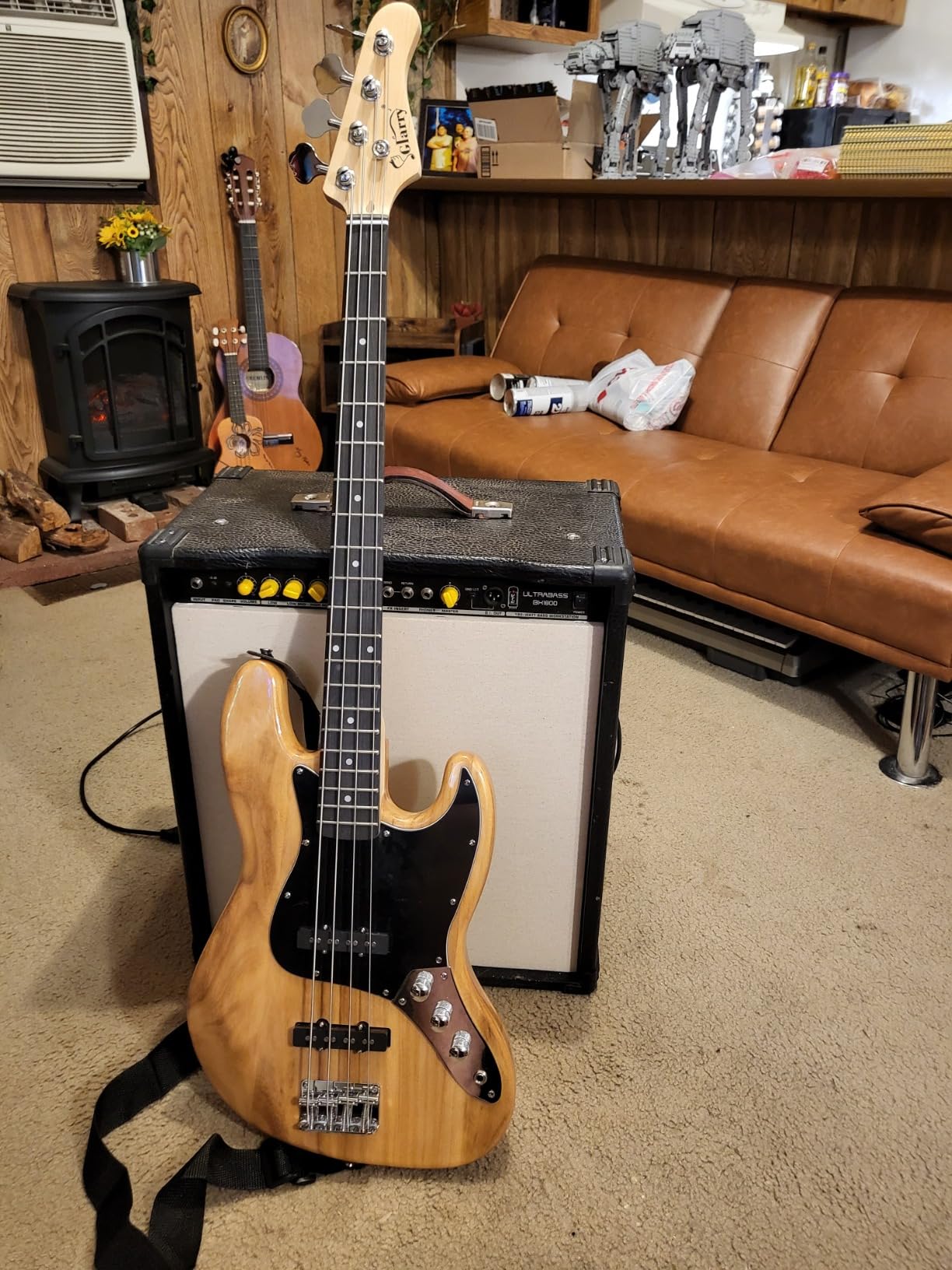 GLARRY 4 String GJazz Electric Bass Guitar Full Size Right Handed with Guitar Bag, Amp Cord and Beginner Kits customer photo 1