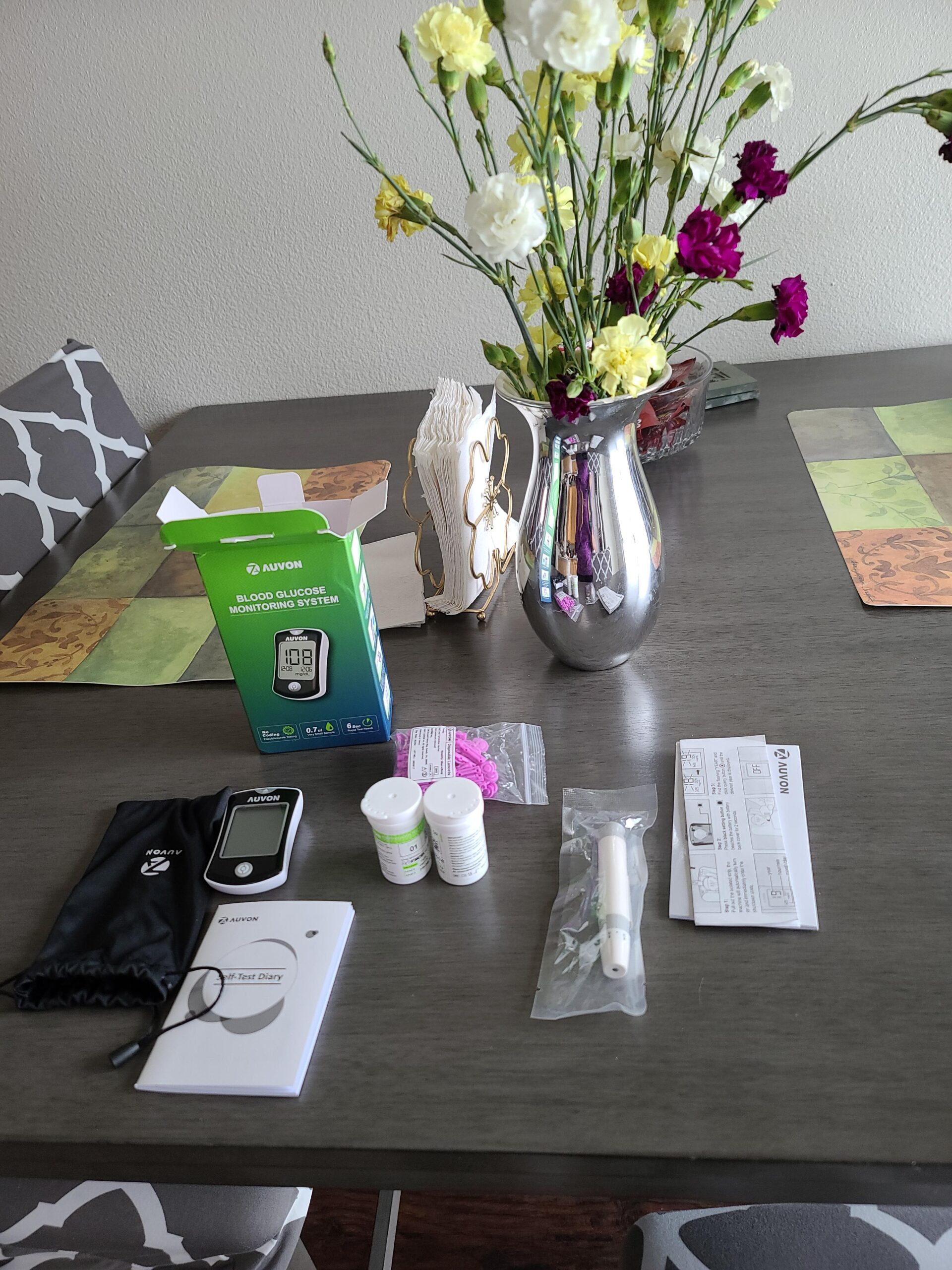 AUVON Blood Glucose Monitor Kit for Accurate Test, 100 Glucometer Strips, 100 30G Lancets customer photo 2