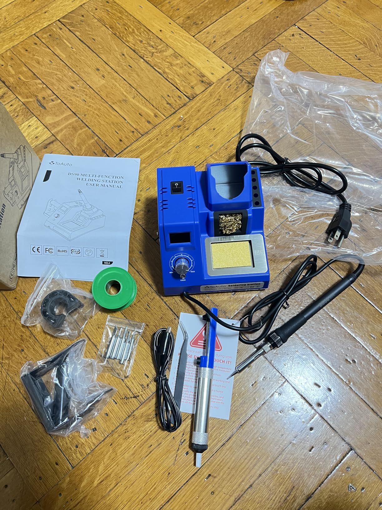 TOAUTO DS90 Soldering Station-°F & °C Dual Digital Display Soldering Iron Station Kit,90W Soldering Iron,302℉- 842℉ Temperature, Anti-Static & Grounding Wire, Auto Standby & Sleep,5 Solder Tips customer photo 2