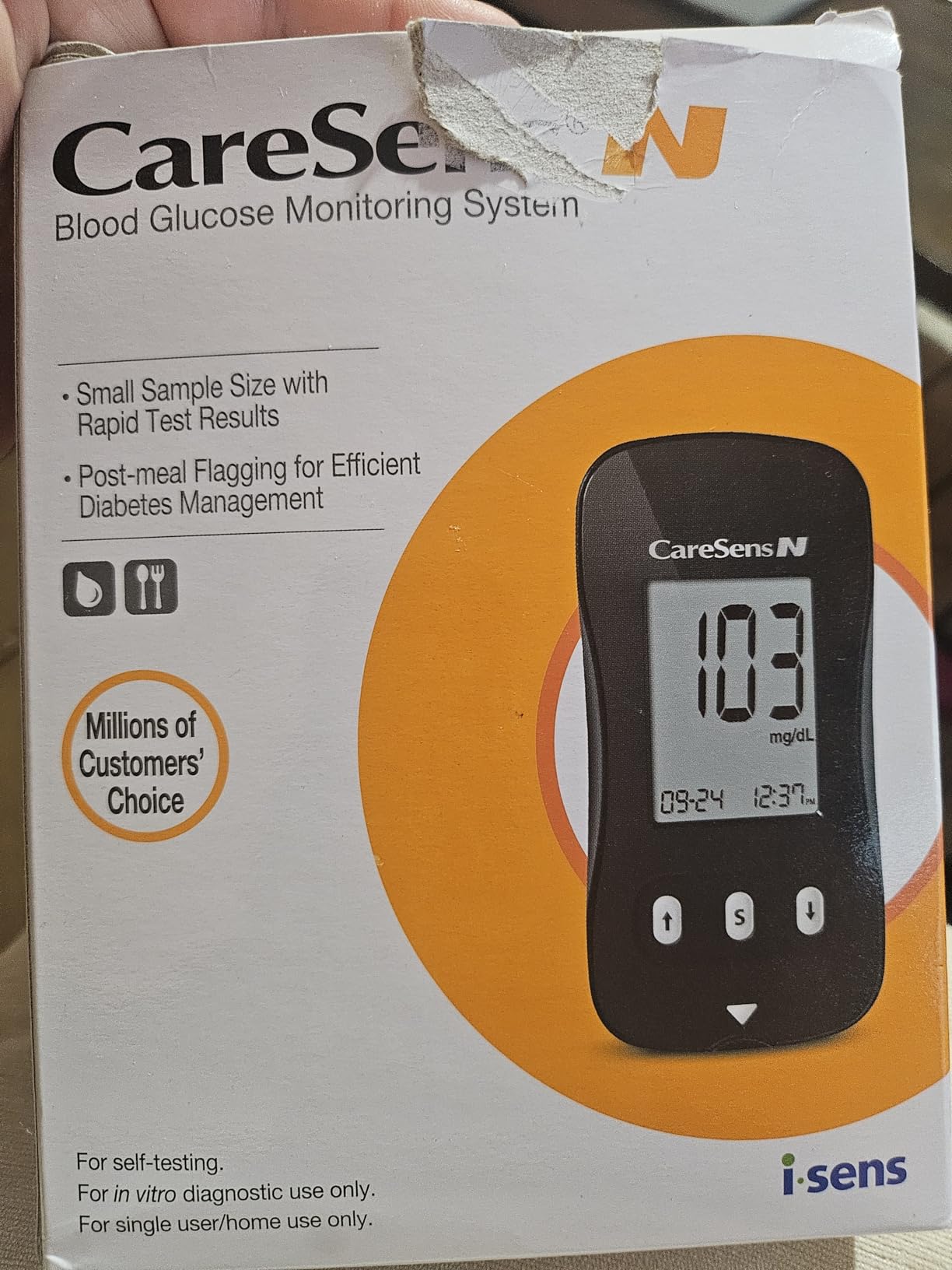 CareSens N Blood Glucose Monitor Kit with 100 Blood Sugar Test Strips, 100 Lancets customer photo 2