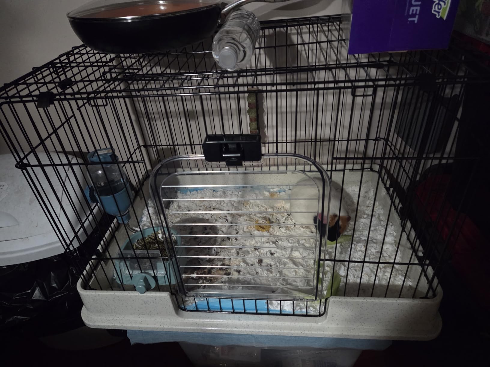 PawHut 6-Level Small Animal Cage Rabbit Hutch with Wheels, Removable Tray, Platform and Ramp for Bunny, Chinchillas, Ferret, Pink customer photo 1