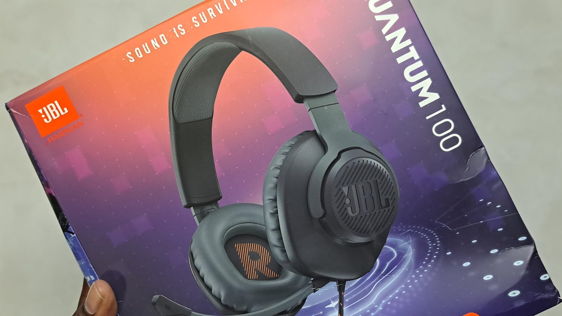 JBL Quantum 100 - Wired Over-Ear Gaming Headphones - Black customer photo 1