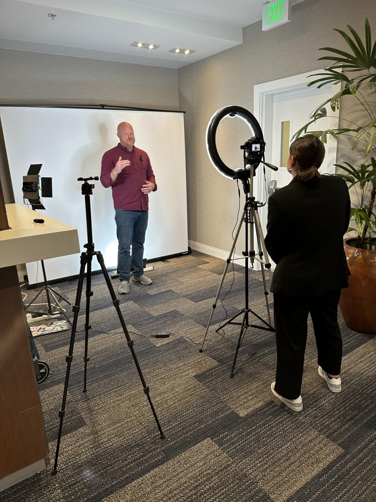 FUDESY 74x76in Collapsible Green Screen, Portable Chroma Key Panel Backdrop customer photo 1