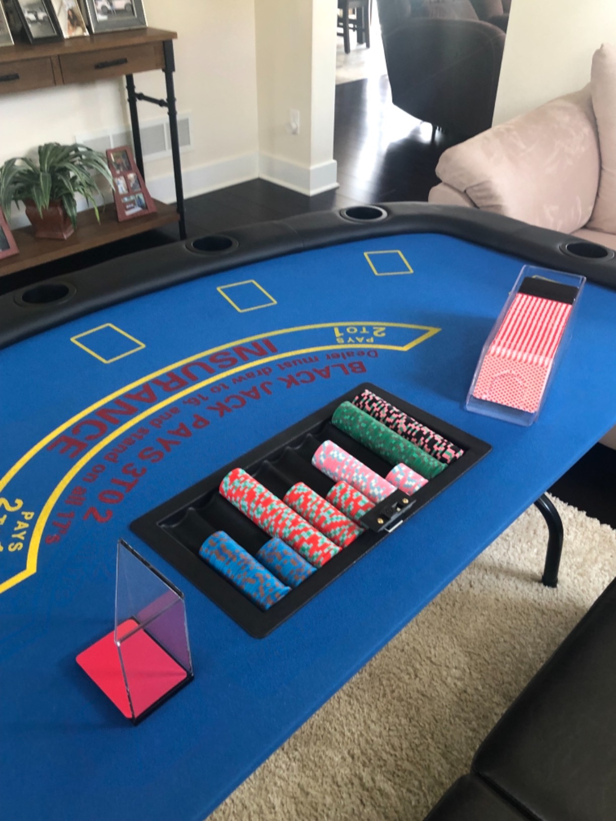 Soozier Poker Table Foldable, 72