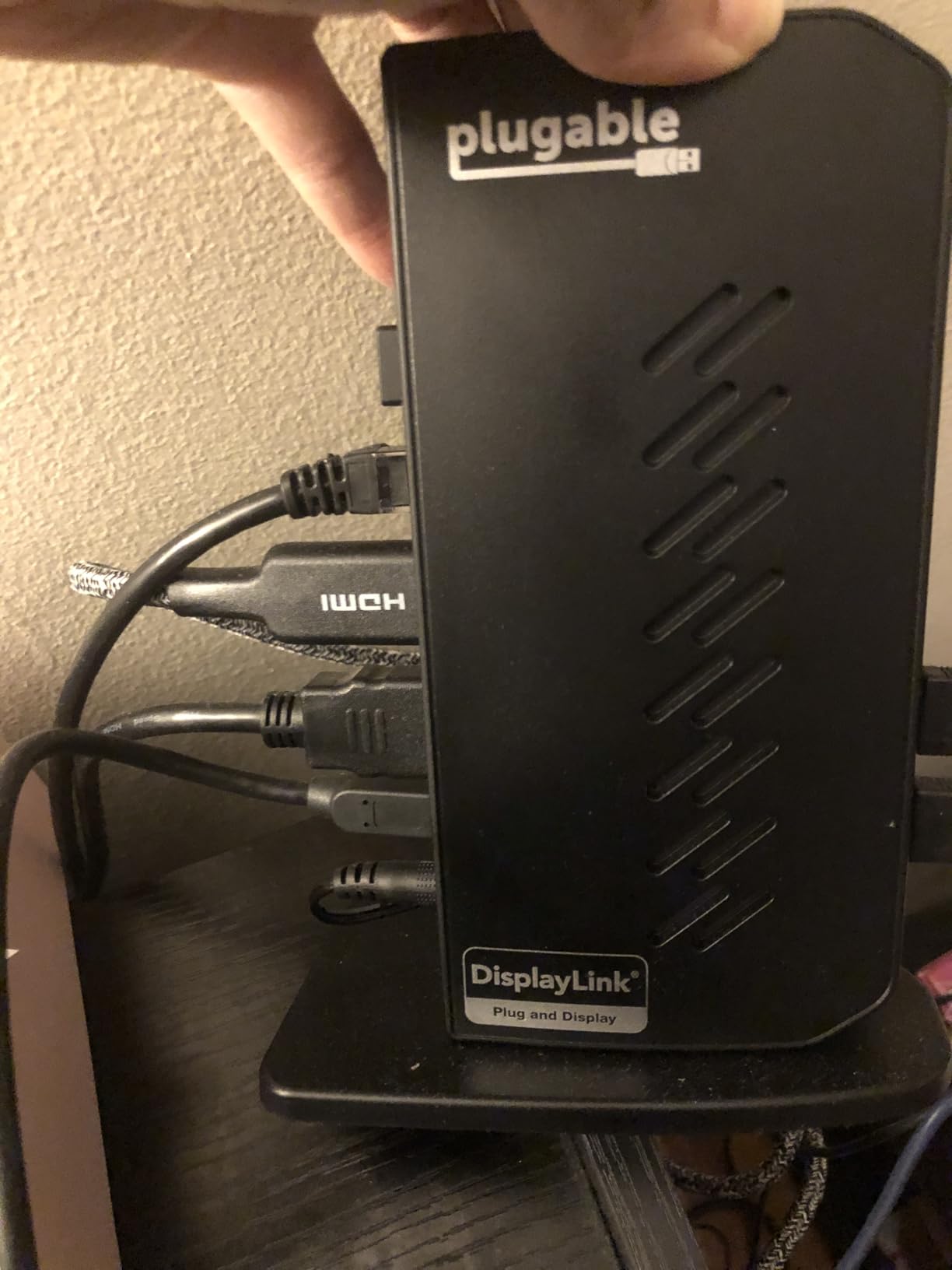 Plugable USB 3.0 and USB-C Universal Laptop Docking Station with 2 HDMI Ports for Windows, Mac (Driver Required), and ChromeOS, Gigabit Ethernet, Audio customer photo 2