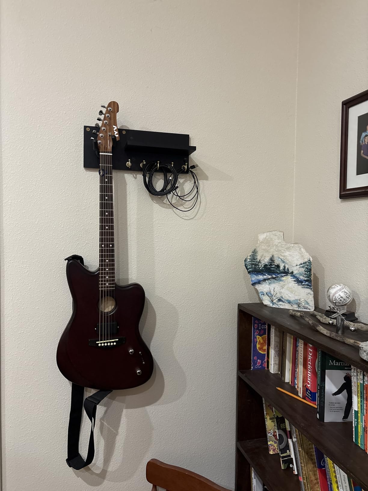 WOGOD Guitar Wall Hangers, 4 Pack Wall Mount Stands Holders Hooks for Home and Studio customer photo 1