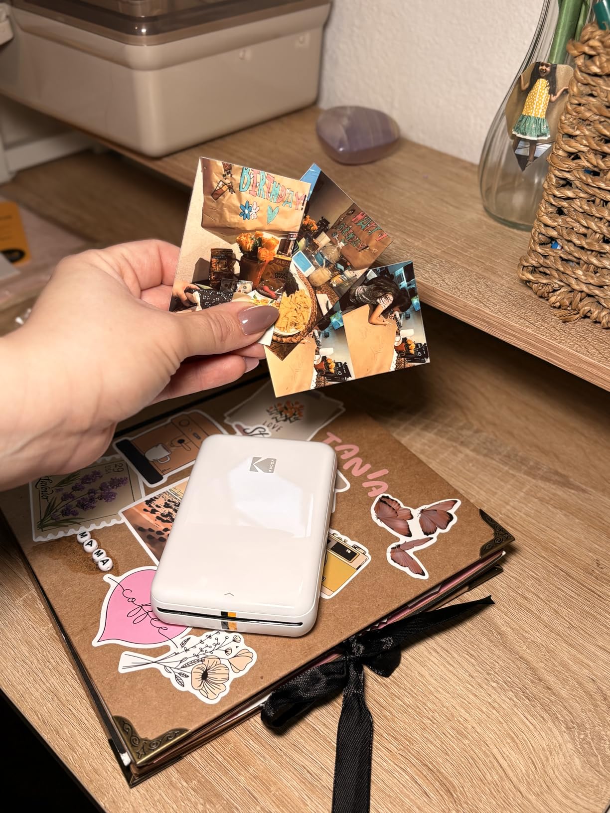 KODAK Step Instant Smartphone Photo Printer - Portable Mini Color Wireless Mobile Printer - Zink 2x3 Sticky-Back Photos - Bluetooth for iOS & Android - Editing App - White customer photo 1