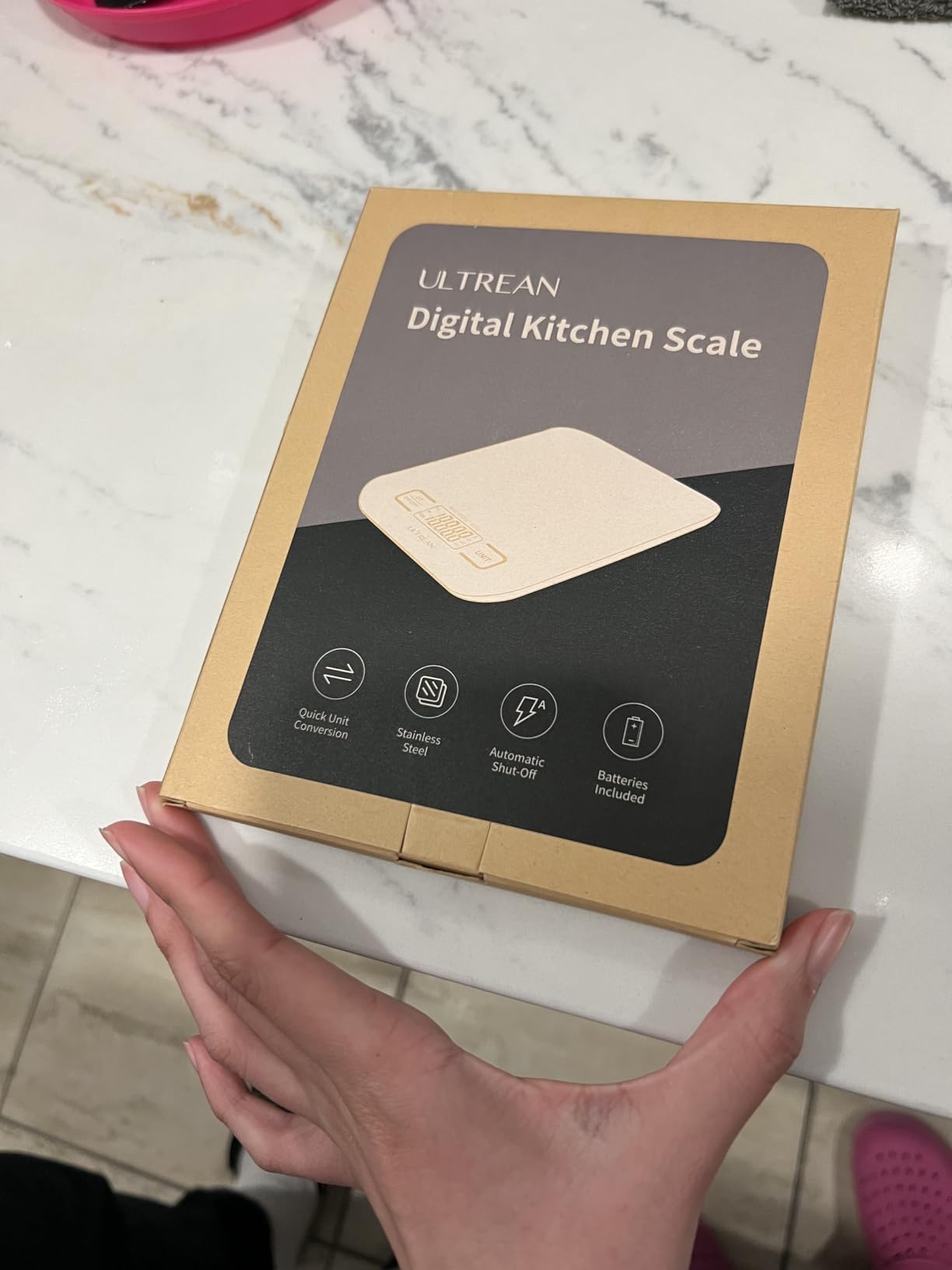 Ultrean Food Scale, Digital Kitchen Scale with LCD Display, Weight Grams and Ounces for Baking Cooking and Meal Prep, 6 Units with Tare Function, 304 Stainless Steel, 11lb (Batteries Included) customer photo 2