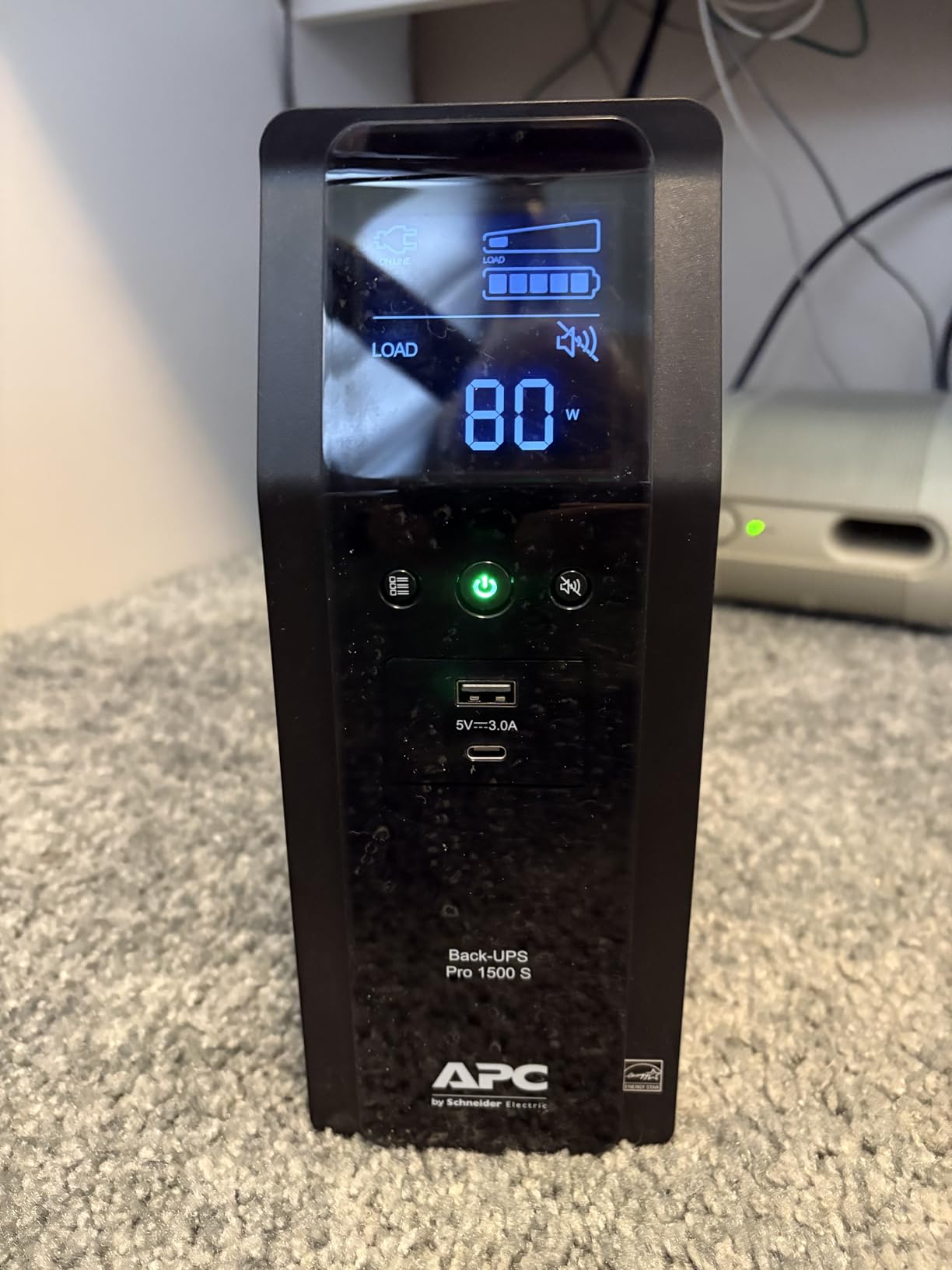 APC Back-UPS Pro Sinewave UPS, 1500VA/900W UPS Battery Backup & Surge Protector, AVR, 10 Outlets, LCD, USB-C Charging, BR1500MS2 customer photo 1