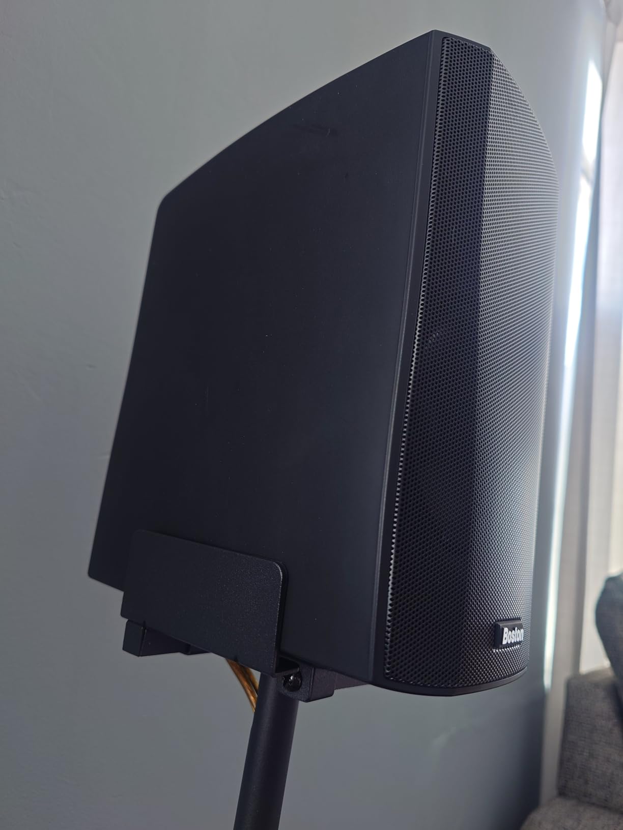 PERLESMITH Universal Speaker Stands for Surround Sound - Height Adjustable Extend 33.3 to 45.1, Floor Speaker Stand for Satellite & Studio & Bookshelf Speakers up to 11LBS, 1 Pair customer photo 1