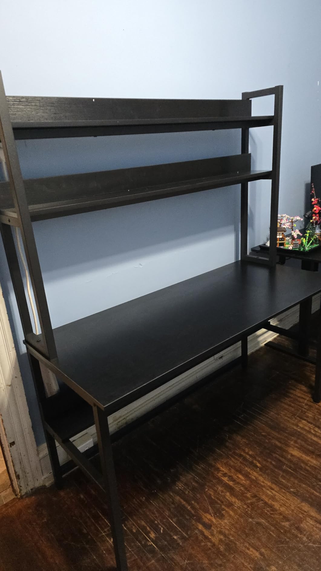 Aquzee Computer Desk with Hutch, 47