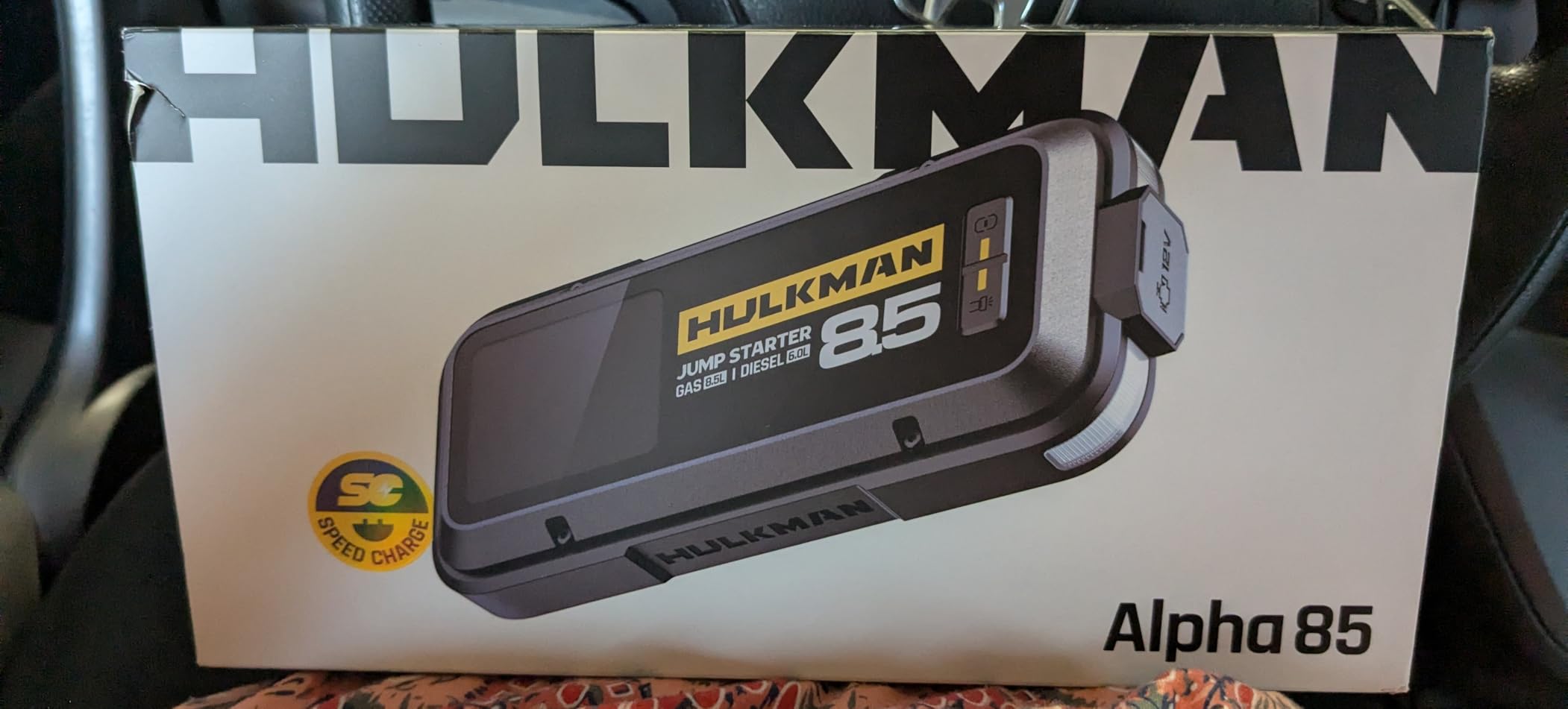 Hulkman Alpha85, Space Gray, 2000A 74Wh Smart Jump Starter, 12V Portable Car Battery Booster with 3.3