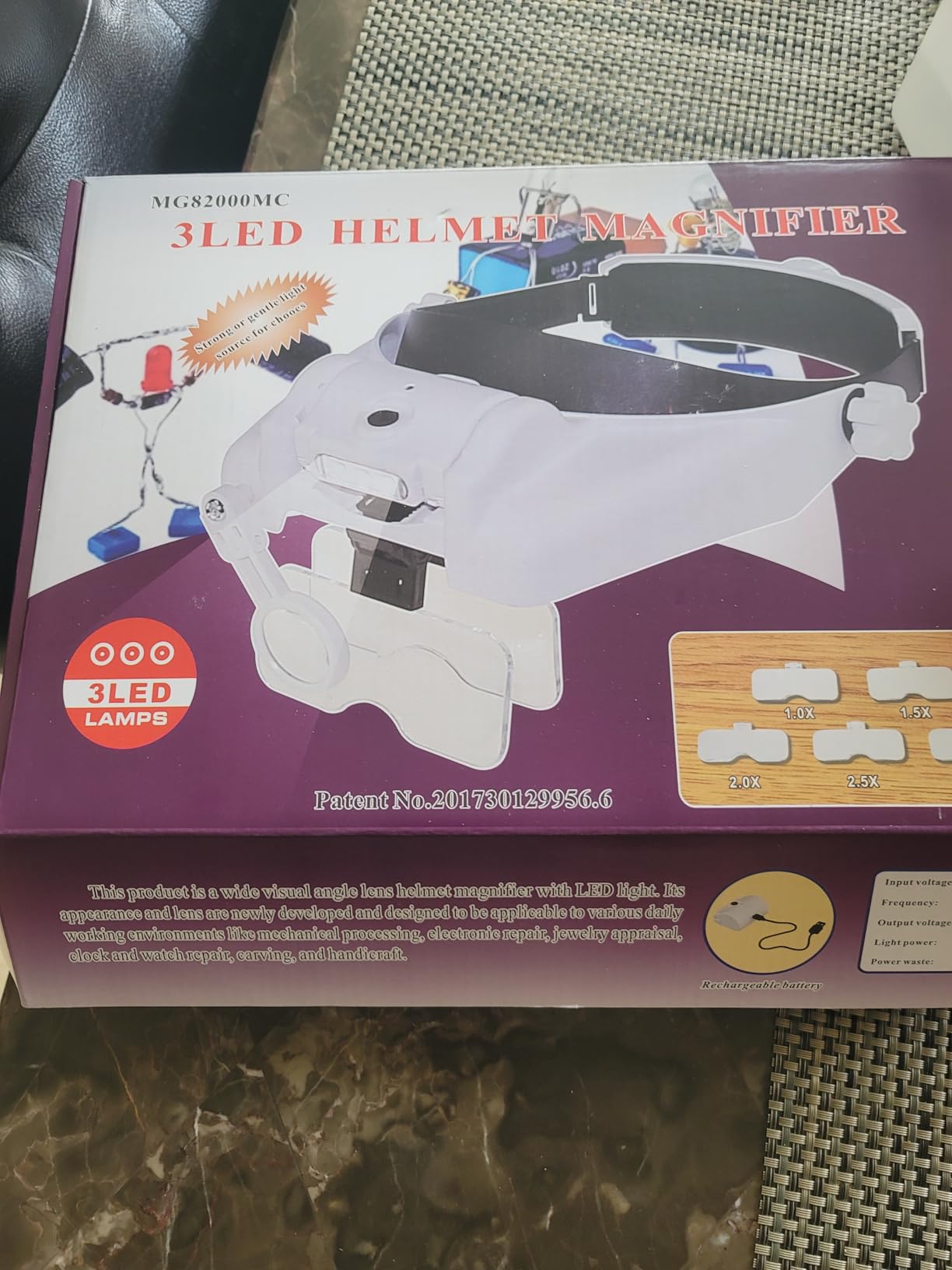 Headband Magnifying Glass with Light, Rechargeable Head Magnifying Glasses 1X to 14X, Magnifier Headset with 6 Detachable Lens customer photo 2