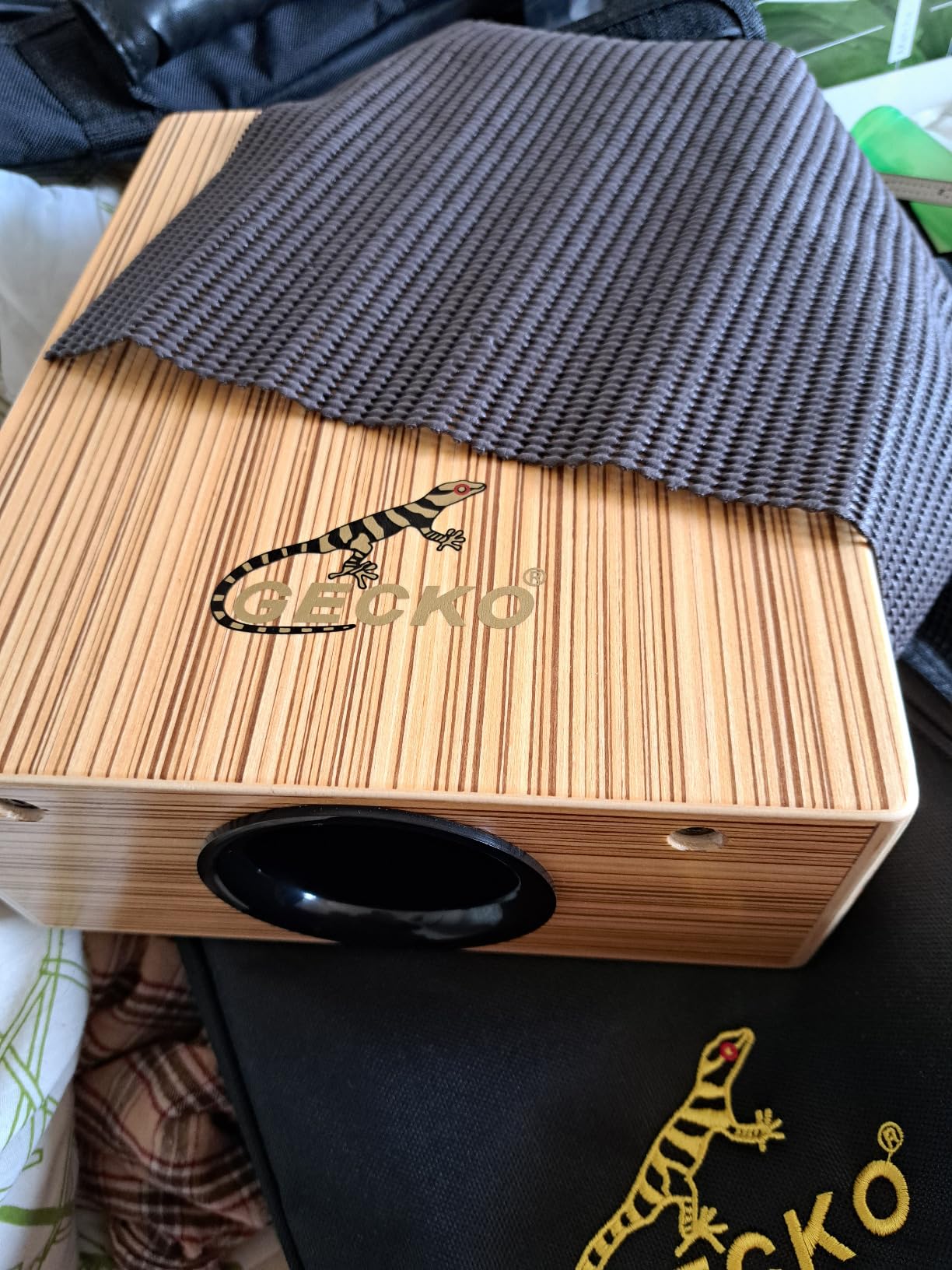 GECKO Travel Cajon Drum - Wooden Percussion Box Musical Instrument with Carrying Bag customer photo 1