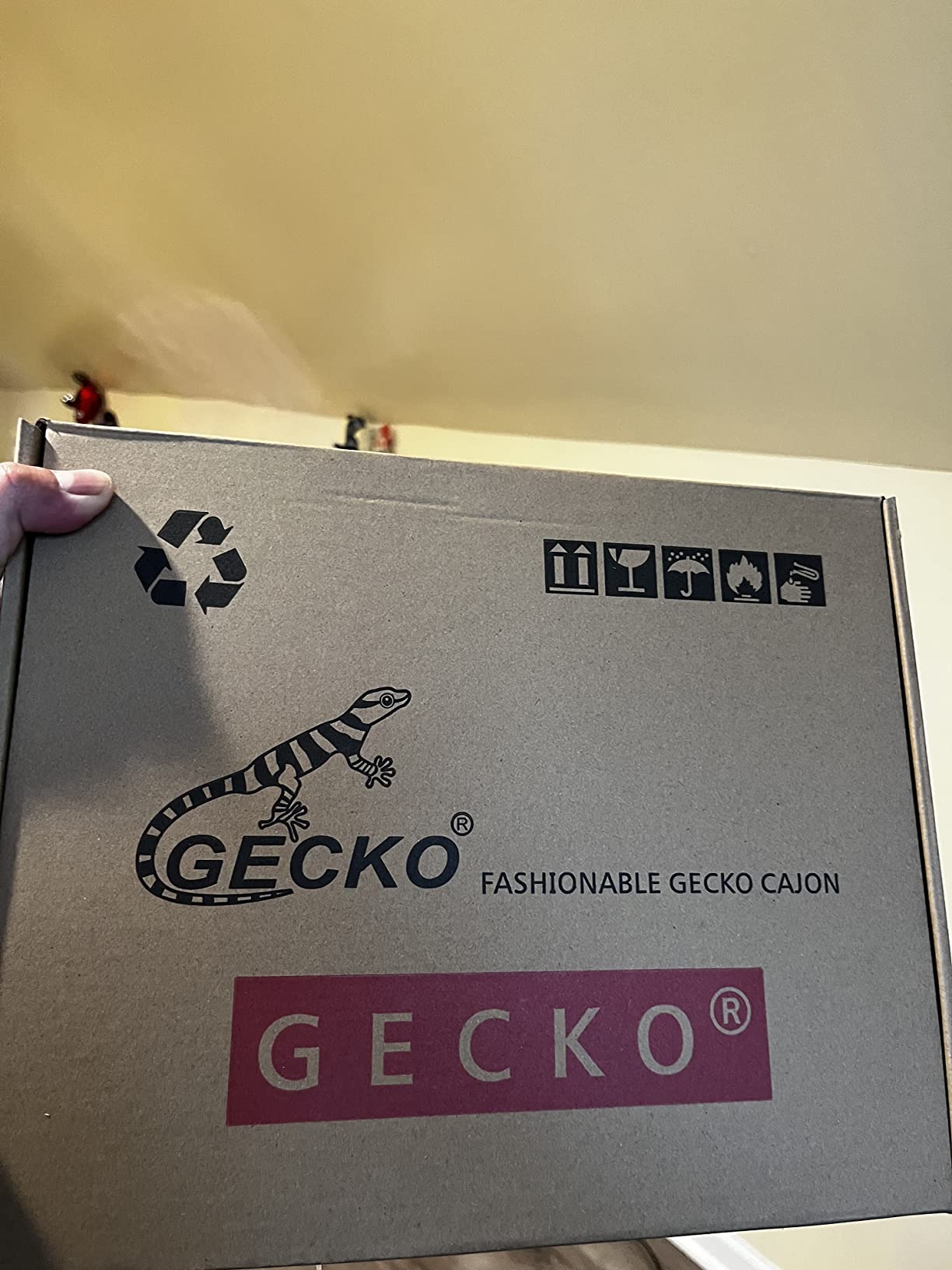 GECKO Travel Cajon Drum - Wooden Percussion Box Musical Instrument with Carrying Bag customer photo 2