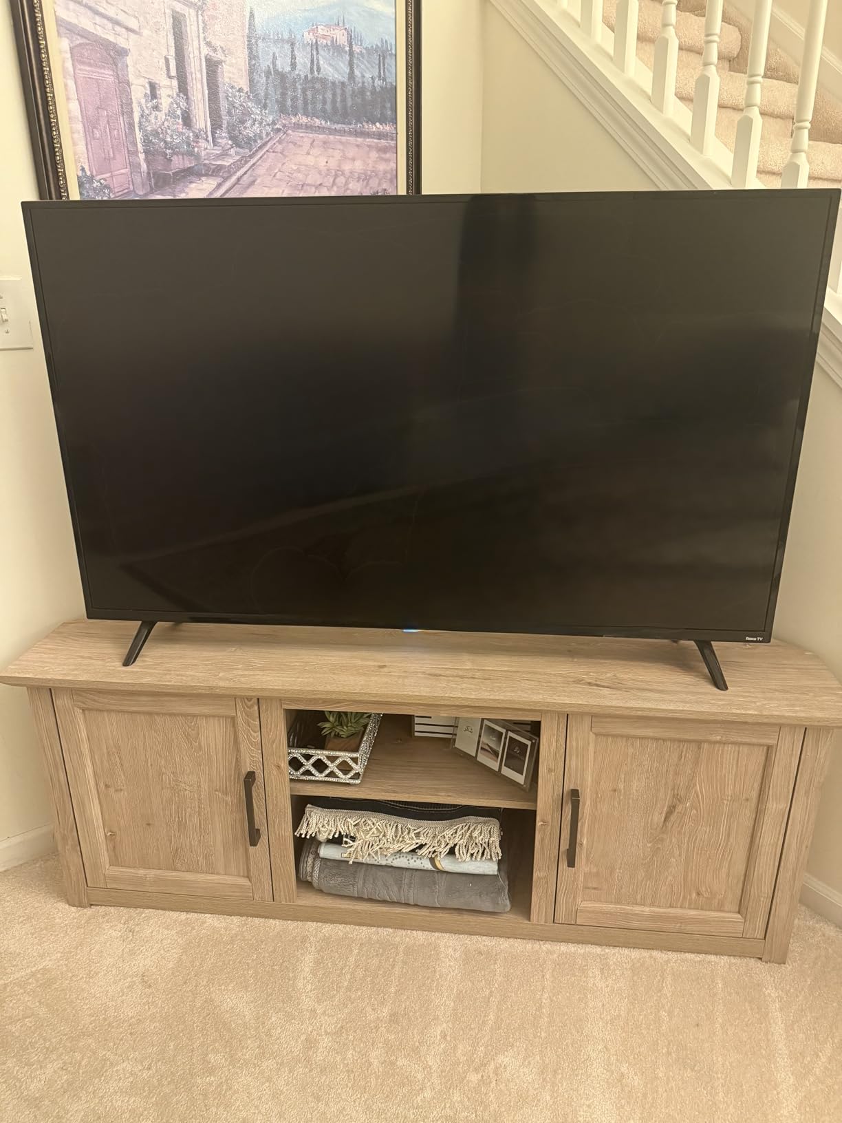 Crosley Furniture Camden TV Stand for 50+ inch TVs, Entertainment Center with Adjustable Storage Shelves customer photo 2