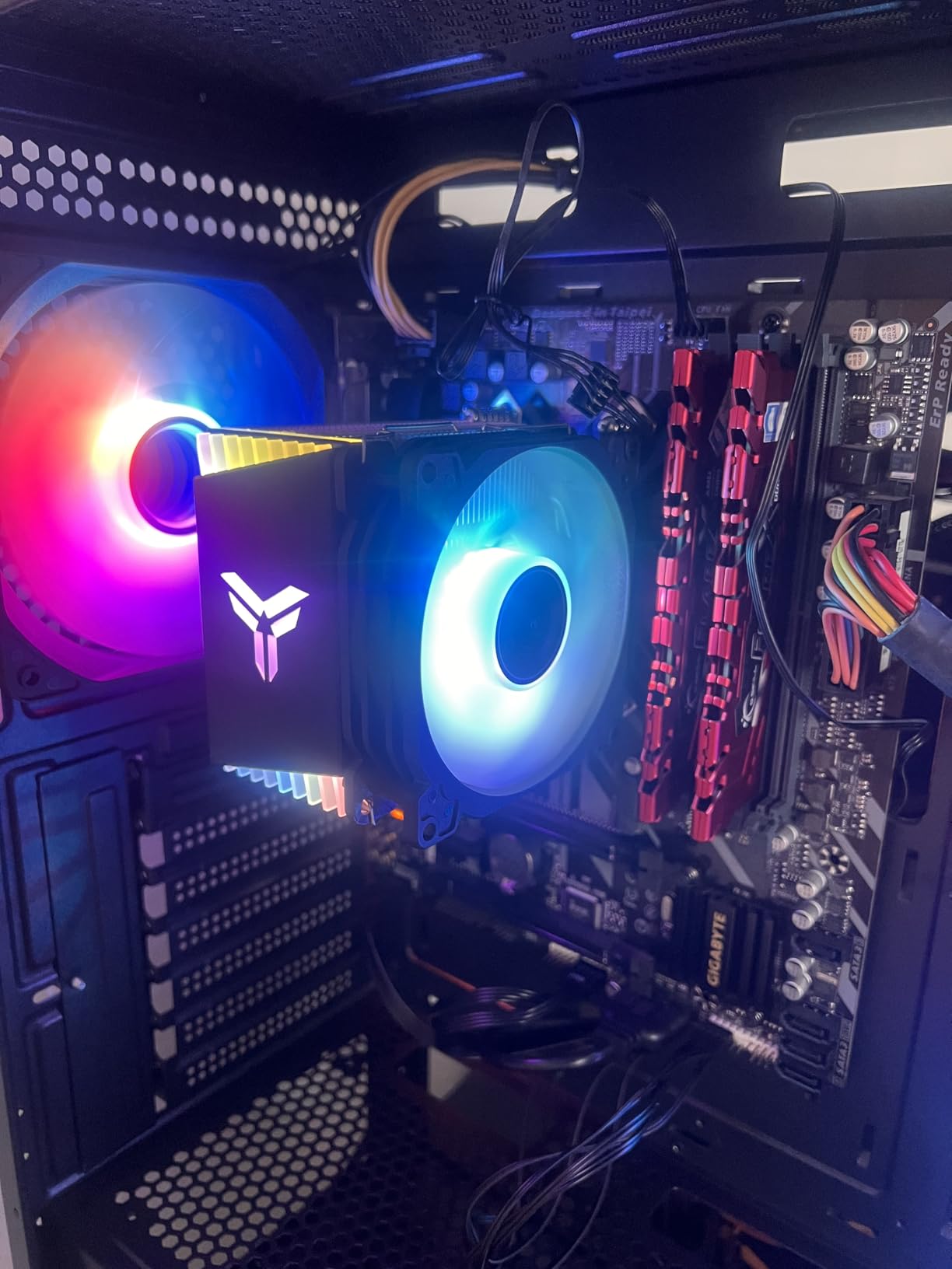JONSBO CR1400 RGB CPU Air Cooler, 92mm PWM CPU Cooler with 4 Heat Pipes, Removable Computer PC Fans Easy to Install, Quiet Rainbow RGB Cooling for Intel LGA 1851/1700/1200/1151, AMD AM4 AM5 customer photo 2