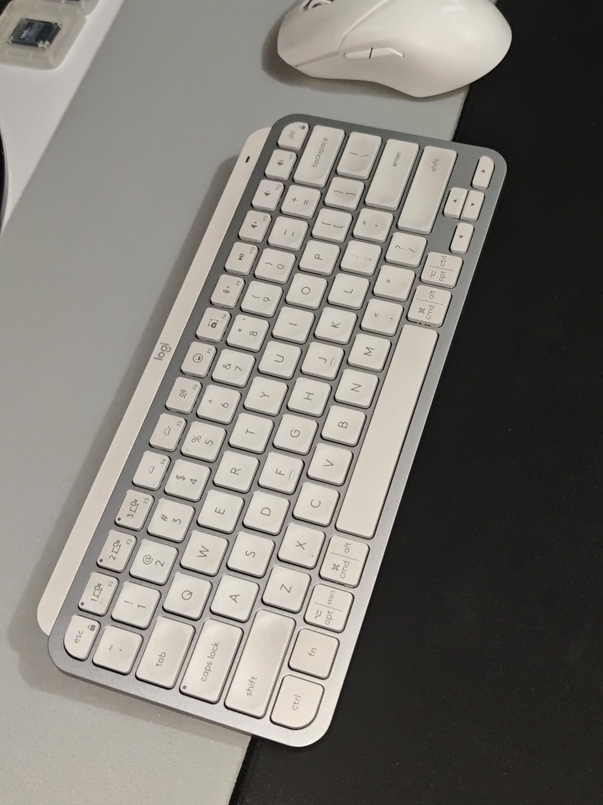 MX Keys Mini Minimalist Wireless Illuminated Keyboard, Compact, Bluetooth, Backlit, USB-C, Compatible with Apple macOS, iOS, Windows, Linux, Android, Metal Build - Graphite customer photo 2