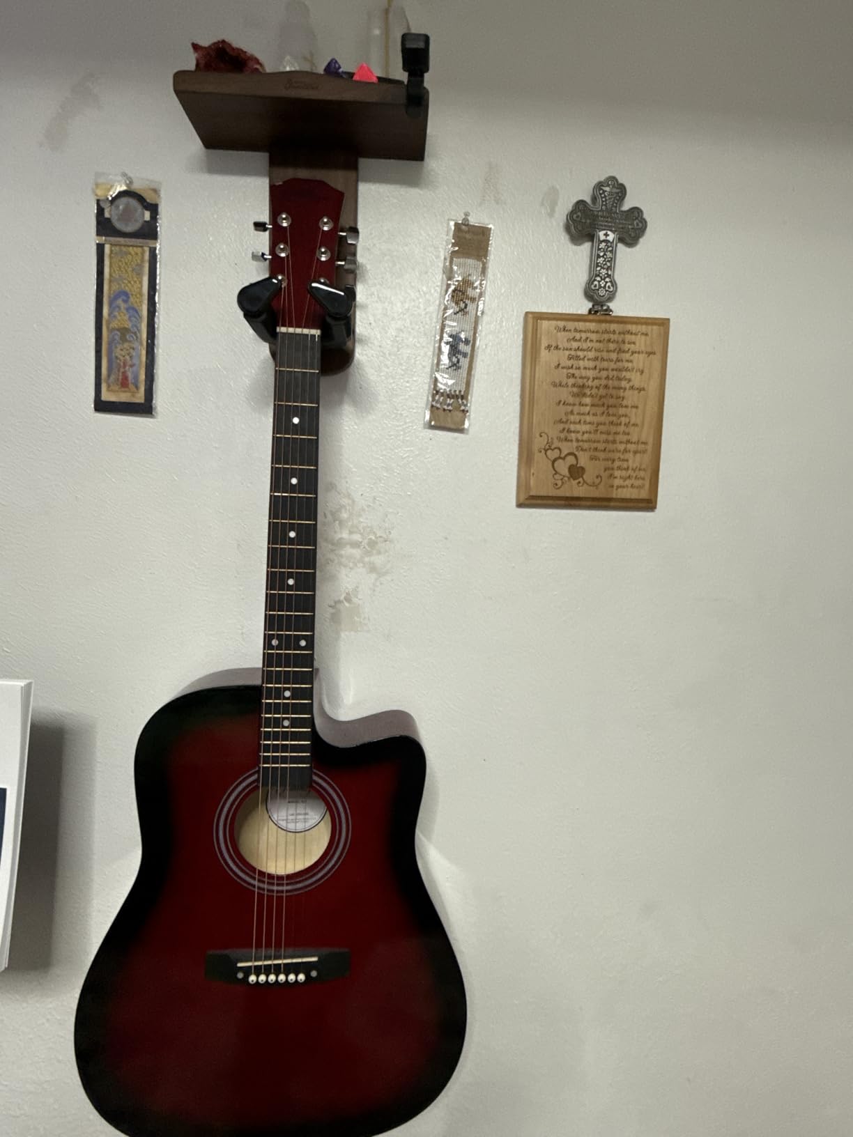 Ashthorpe 41-inch Beginner Cutaway Acoustic Guitar Package (Red), Full Size Basic Starter Kit w/Gig Bag, Strings, Strap, Tuner, Picks customer photo 2