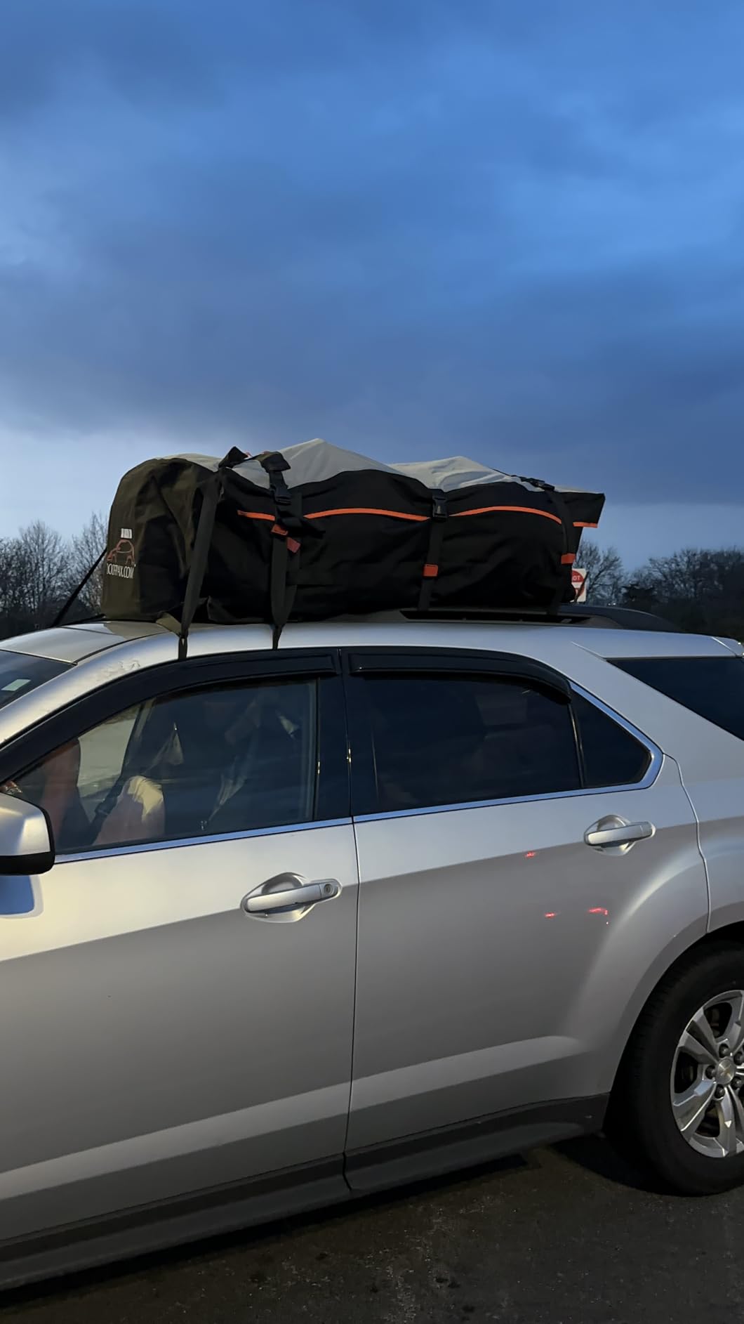 RoofPax 23 cft. Extra Waterproof Rooftop Cargo Carrier Bag, Double Weatherproof Zippers, 10 Heavy-Duty Tie-Down Straps fit Cars with/Without a Rack or Side Rails, Safety Hooks Included customer photo 2