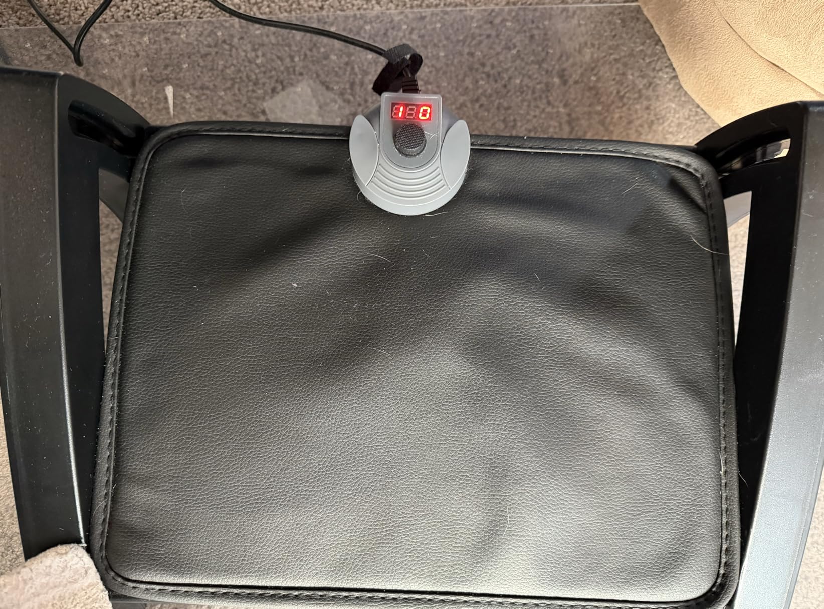 MyPlace Adjustable Height Foot Rest Under Desk at Work - 6 Height Sturdy Office Footrest - Added Heated Foot Mat customer photo 1