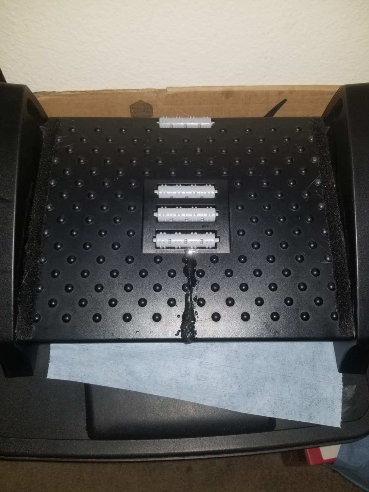 MyPlace Adjustable Height Foot Rest Under Desk at Work - 6 Height Sturdy Office Footrest - Added Heated Foot Mat customer photo 2
