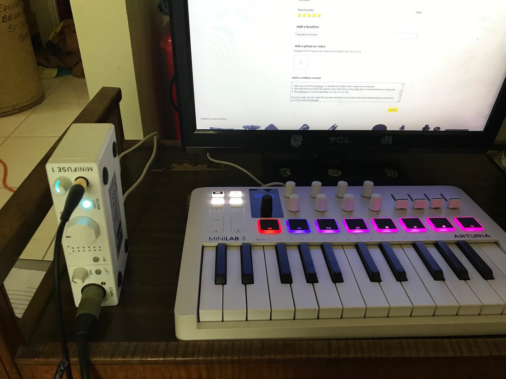 Arturia MiniFuse 1 - Compact USB Audio Interface with Creative Software for Recording, Production, Podcasting, Guitar customer photo 2