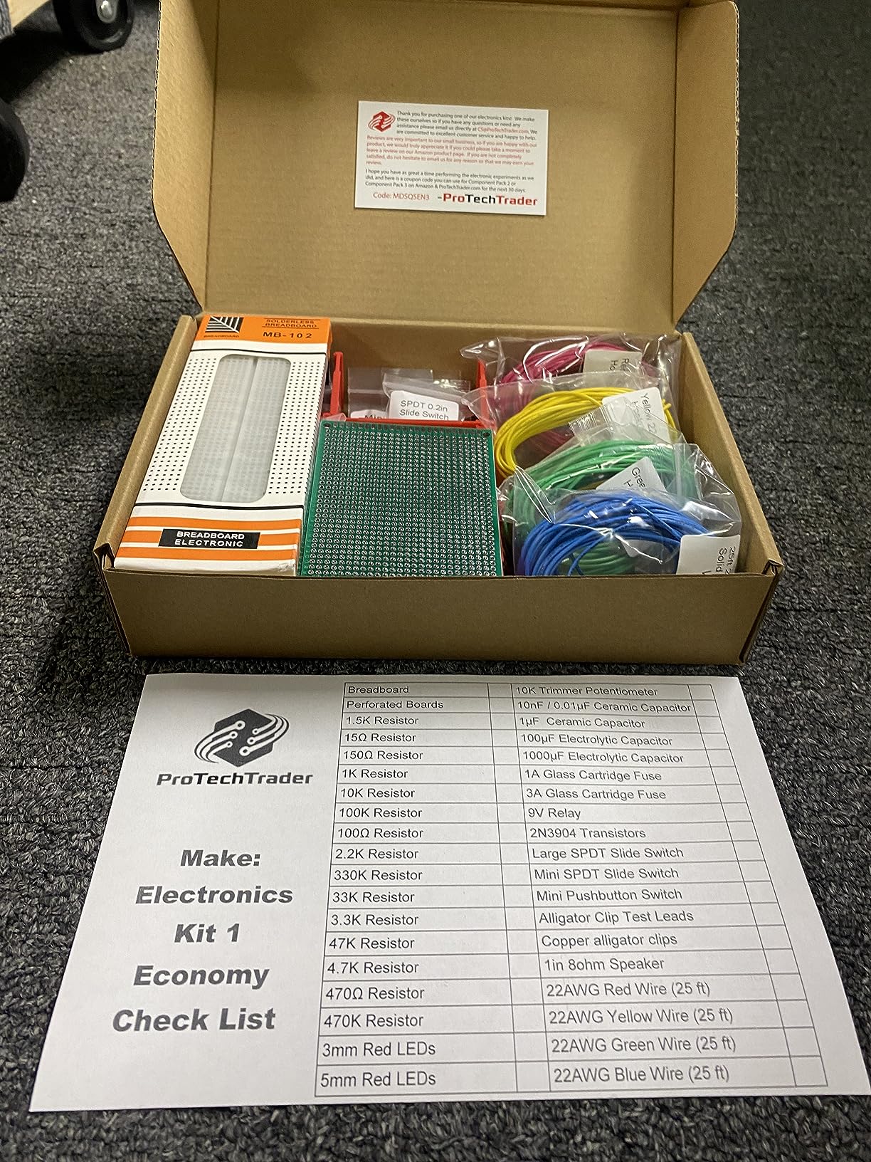 Make: Electronics Third Edition Kit 1 Deluxe - Beginner, Intermediate, & Advanced (Teen - Adult) Component Pack That Follows The Experiments in Make: Electronics 3rd Ed by Charles Platt customer photo 1