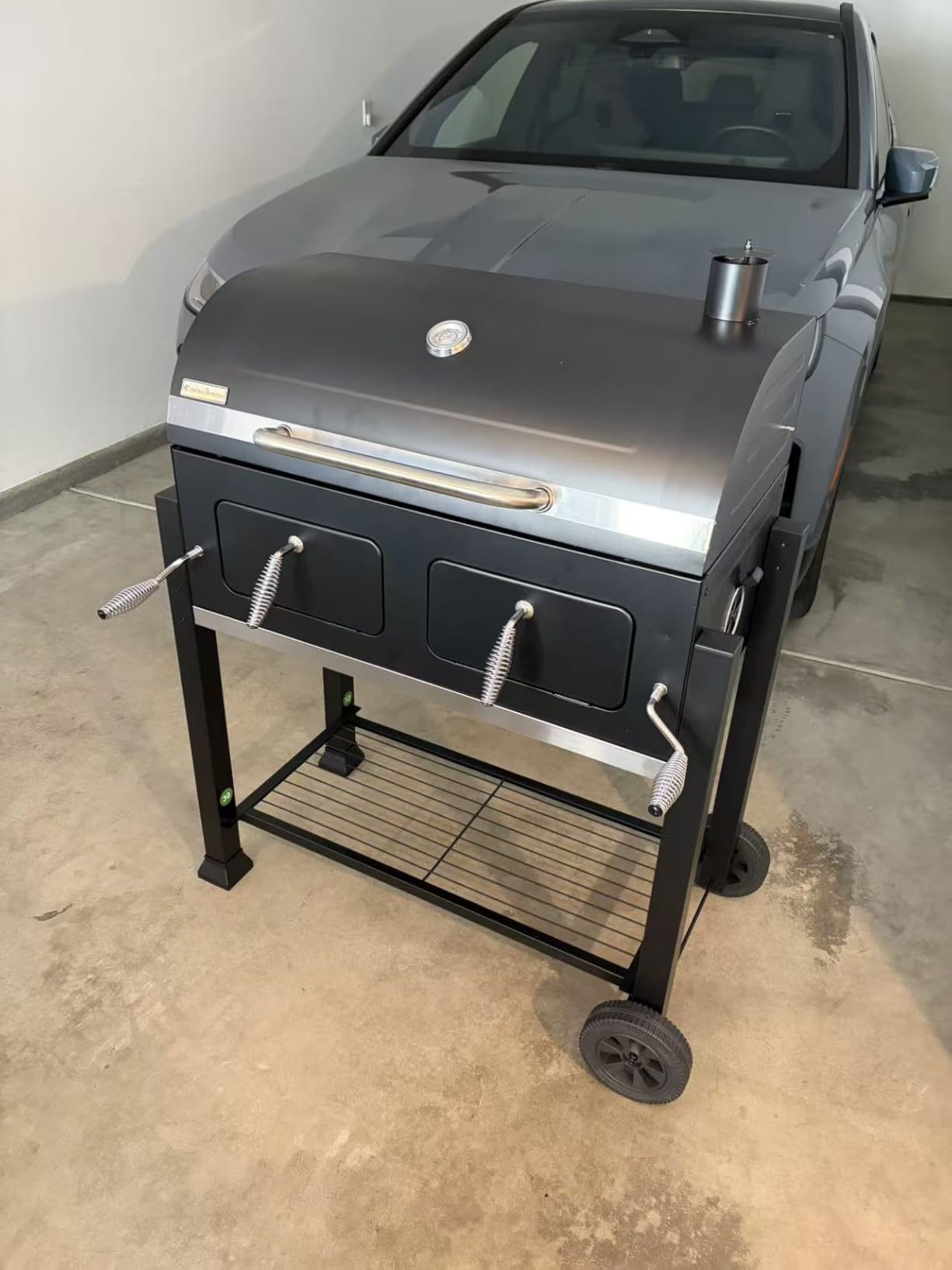 Captiva Designs Extra Large Charcoal BBQ Grill with Oversize Cooking Area(794 SQIN), Outdoor Cooking Grill with 2 Individual Lifting Charcoal Trays and 2 Foldable Side Tables customer photo 1