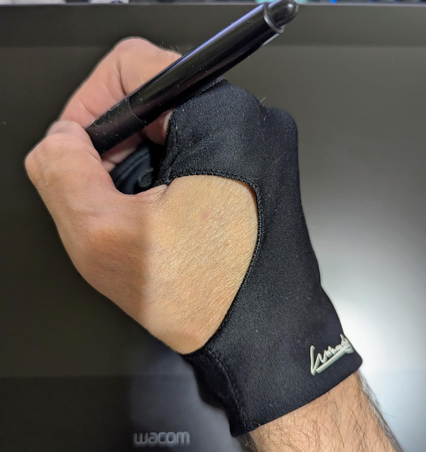 Digital Drawing Glove 2 Pack, Artist Glove for Drawing Tablet, iPad, Sketching, Art Glove with Two Finger for Right Hand and Left Hand customer photo 2