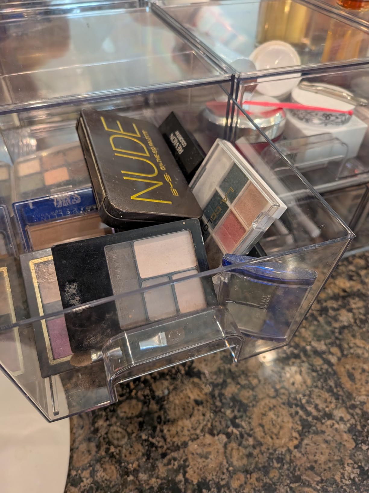 Vtopmart 4 Pack Small Clear Stackable Storage Drawers, Acrylic Bathroom Makeup Organizer, Plastic Storage Bins For Vanity, Undersink, Kitchen Cabinets, Pantry, Home Organization customer photo 1