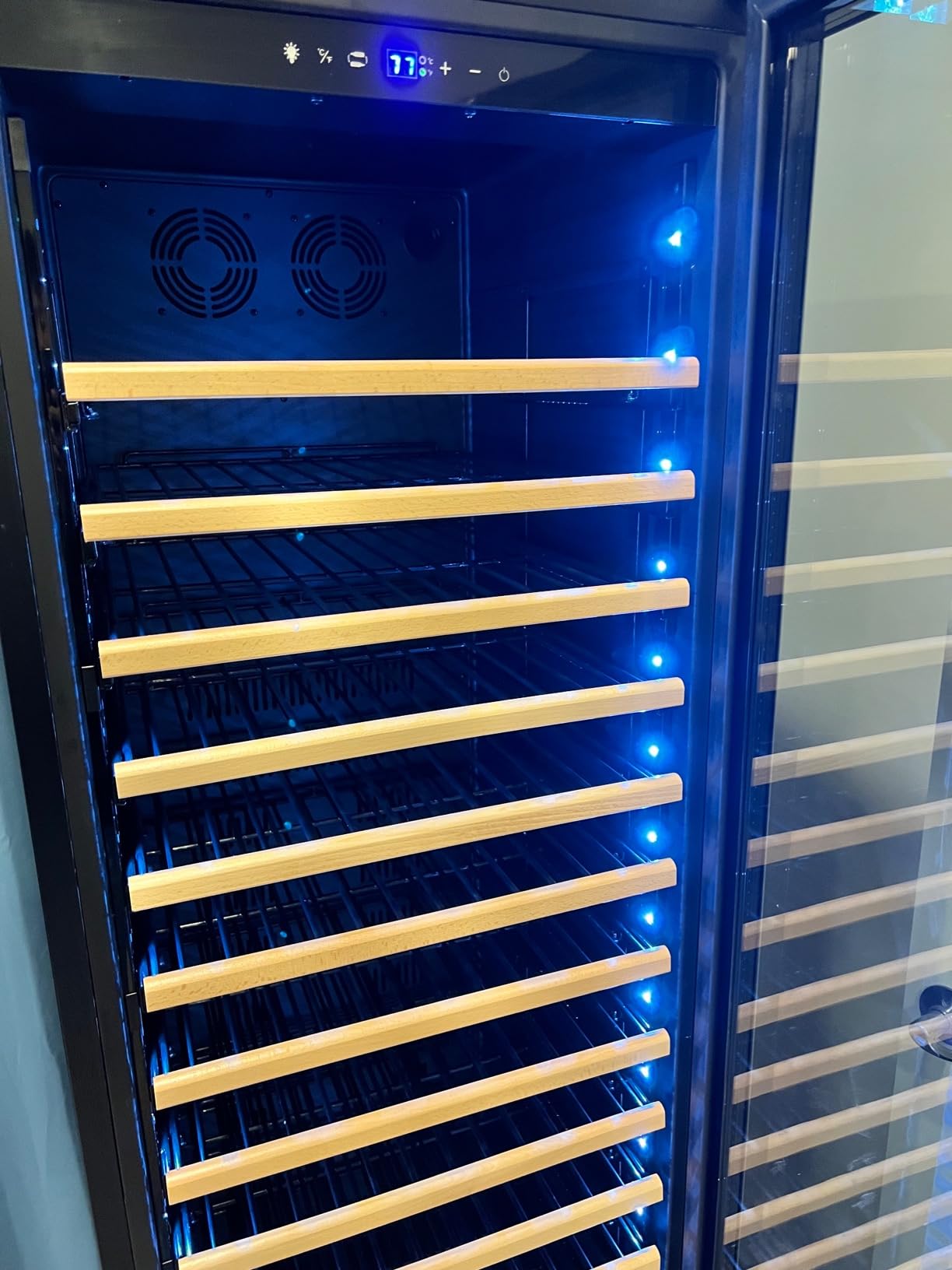 Tylza Wine Fridge 24 Inch, 189 Bottles Large Wine Cooler Refrigerator, Built-in or Freestanding Tall Wine Cooler with Upgraded Compressor, Low Noise, Fast Cooling and Intelligent Temperature Memory customer photo 1