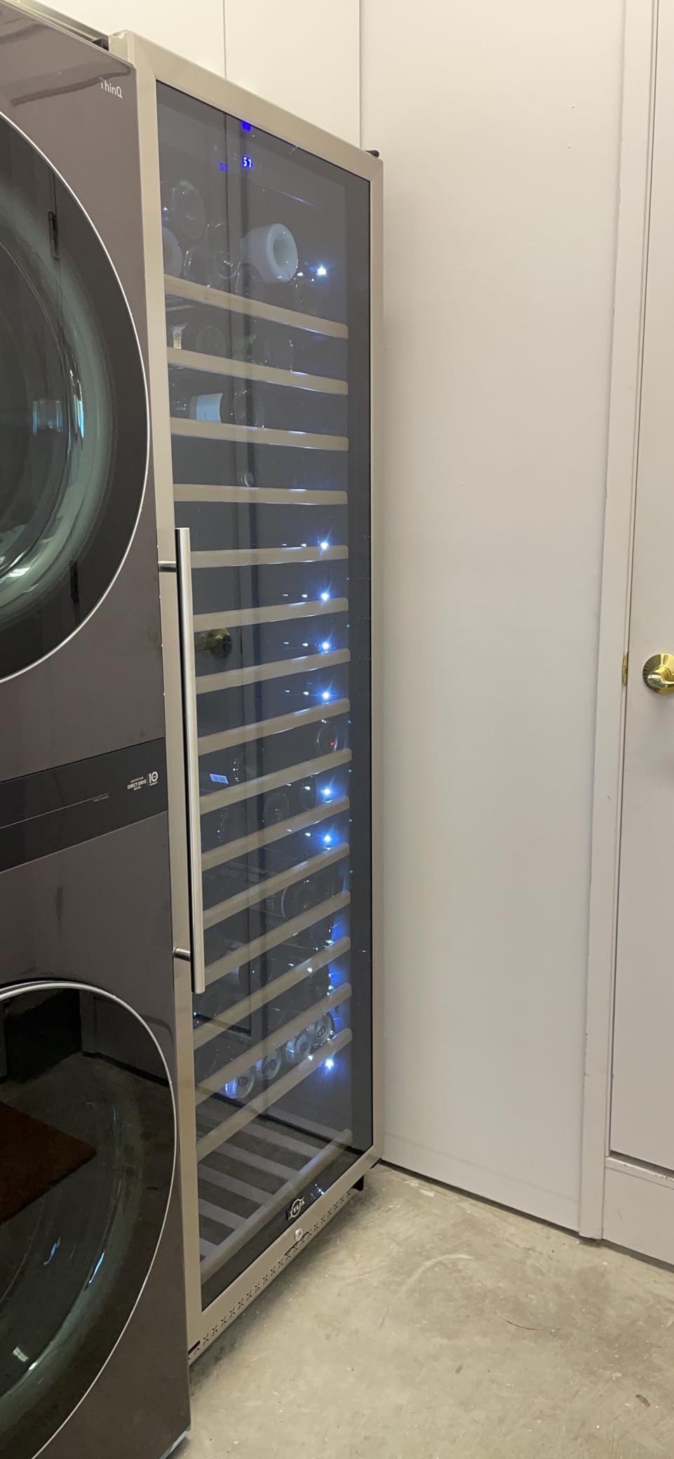 Tylza Wine Fridge 24 Inch, 189 Bottles Large Wine Cooler Refrigerator, Built-in or Freestanding Tall Wine Cooler with Upgraded Compressor, Low Noise, Fast Cooling and Intelligent Temperature Memory customer photo 2
