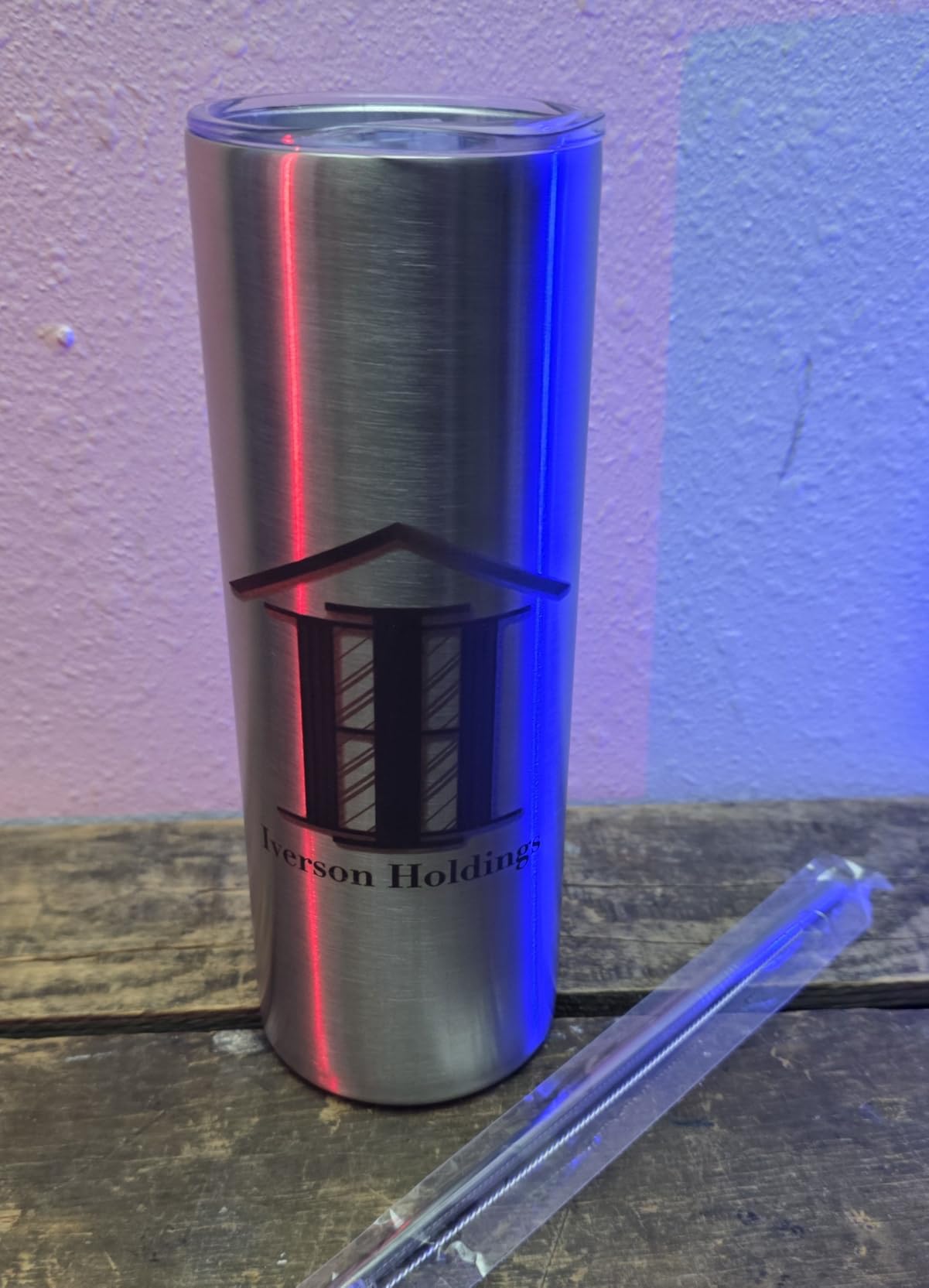 20 Oz Stainless Steel Straight Skinny Tumbler Set (8 Pack), Insulated Slim Thin Travel Cup with Lid, Black customer photo 2