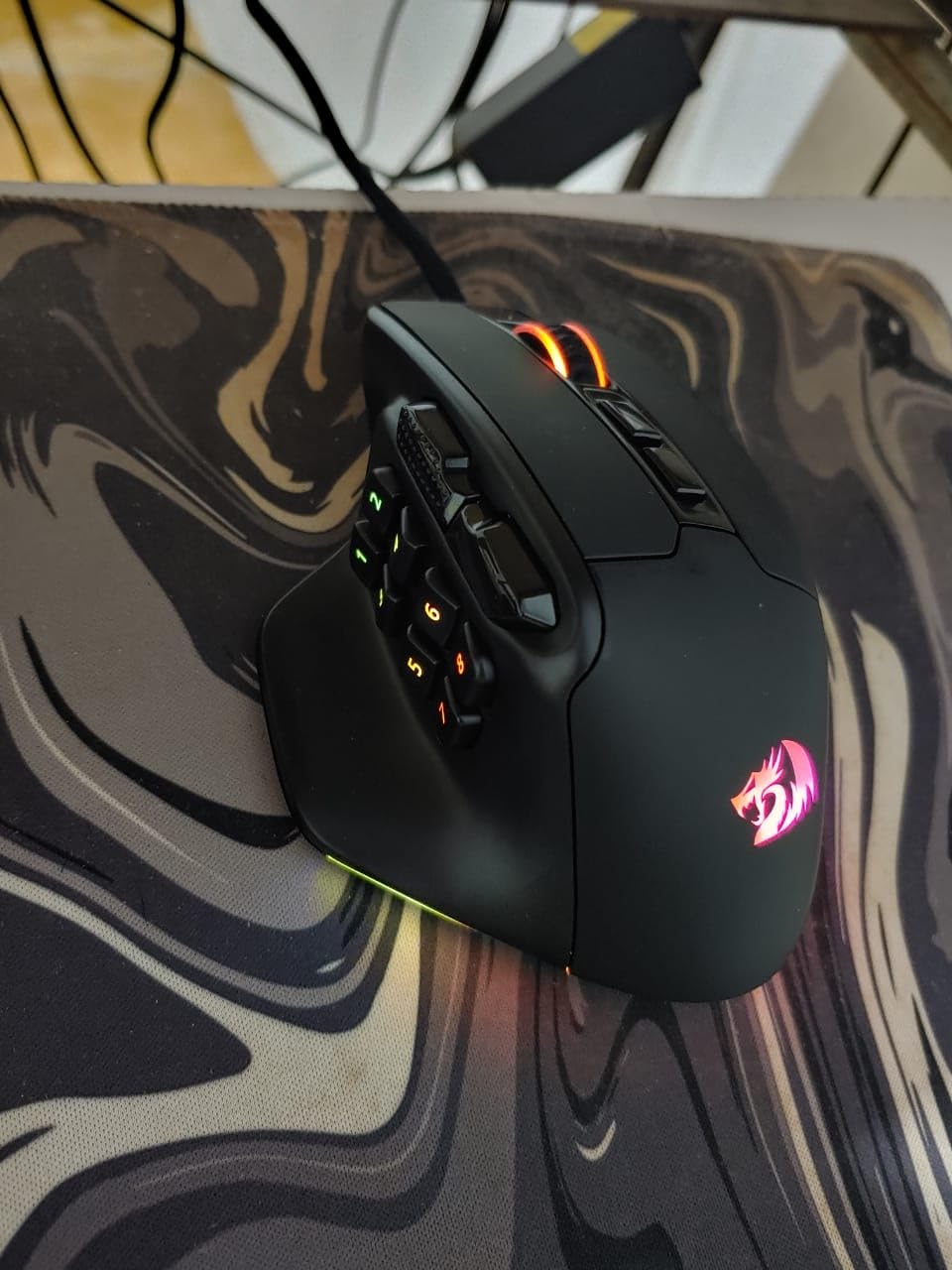 Redragon M811 Aatrox MMO Gaming Mouse, 15 Programmable Buttons Wired RGB Mouse w/Ergonomic Natural Grip Build, 10 Side Macro Keys customer photo 1