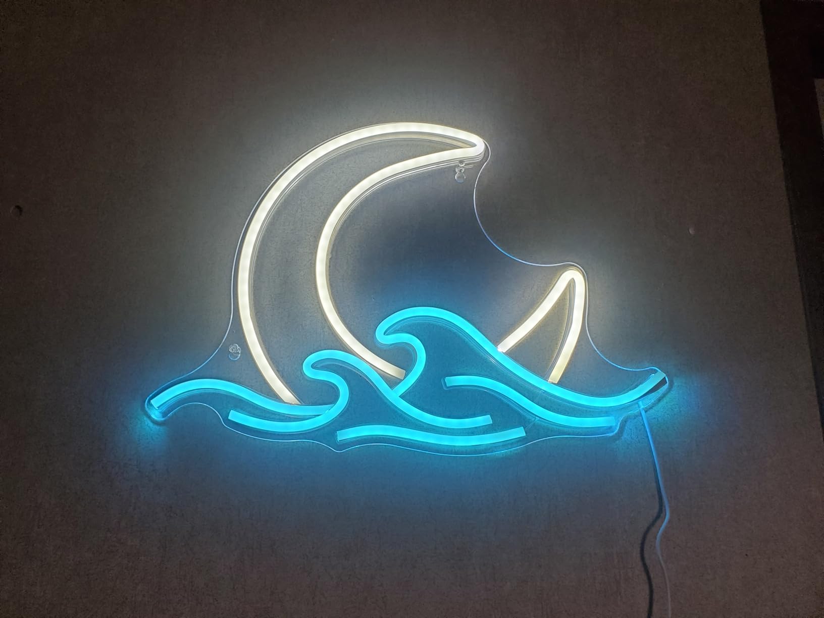 Sunrise Sunset Neon Sign Moon over Sea Neon Light Twilight Wave LED Wall Signs for Room Decor Anime Neon Light Acrylic Moon Sign customer photo 2