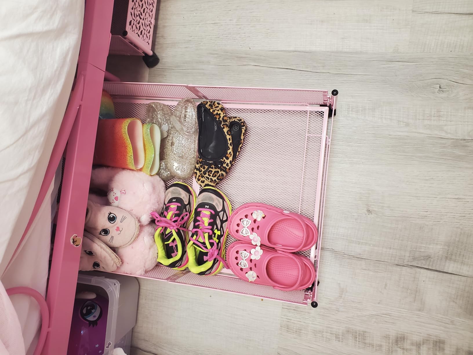 Under Bed Storage Containers with Wheels, Under Bed Shoe Storage Organizer Drawer, Tool-free Assembly Metal Storage Containers for Bedroom Clothes Shoes Blankets -2PCK customer photo 2