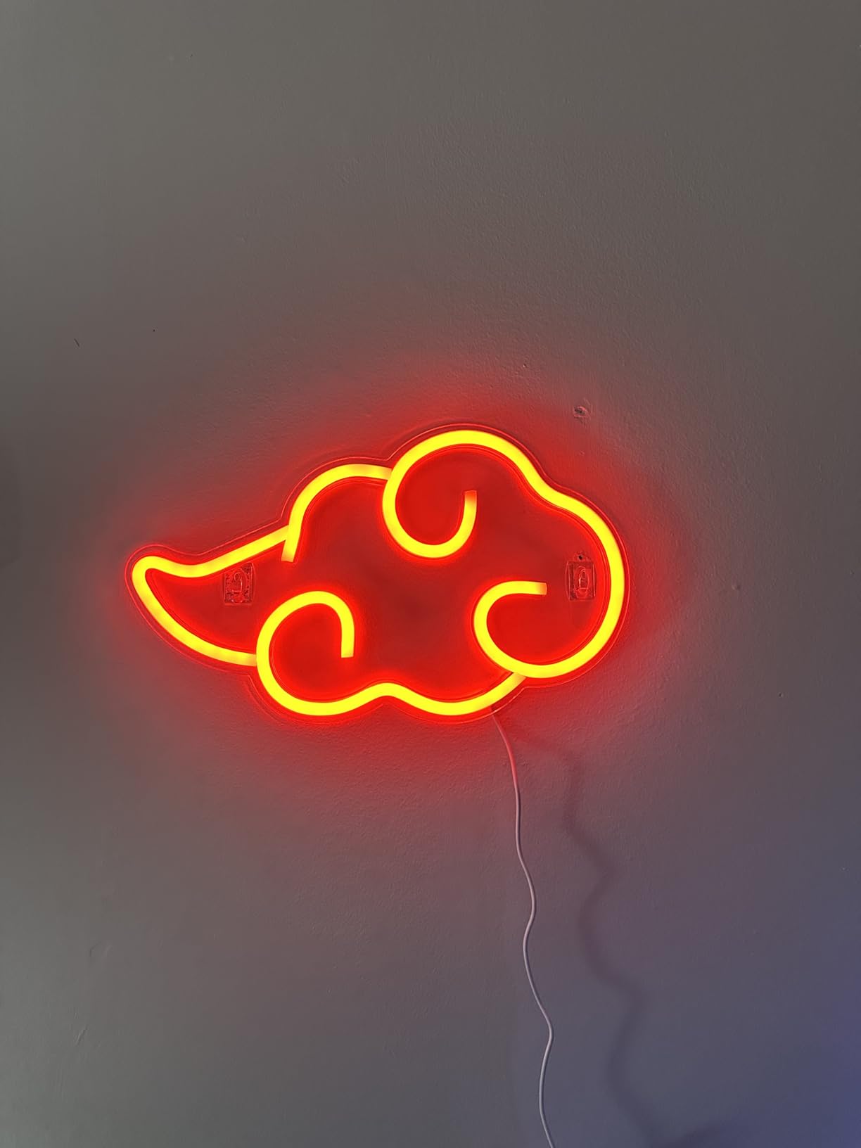 Dleouly Anime Neon Sign, LED Red Cloud Neon Signs for Wall Decor, Dimmable Gaming Neon Sign Wall Signs USB Night Neon Light for Bedroom Game Room customer photo 2