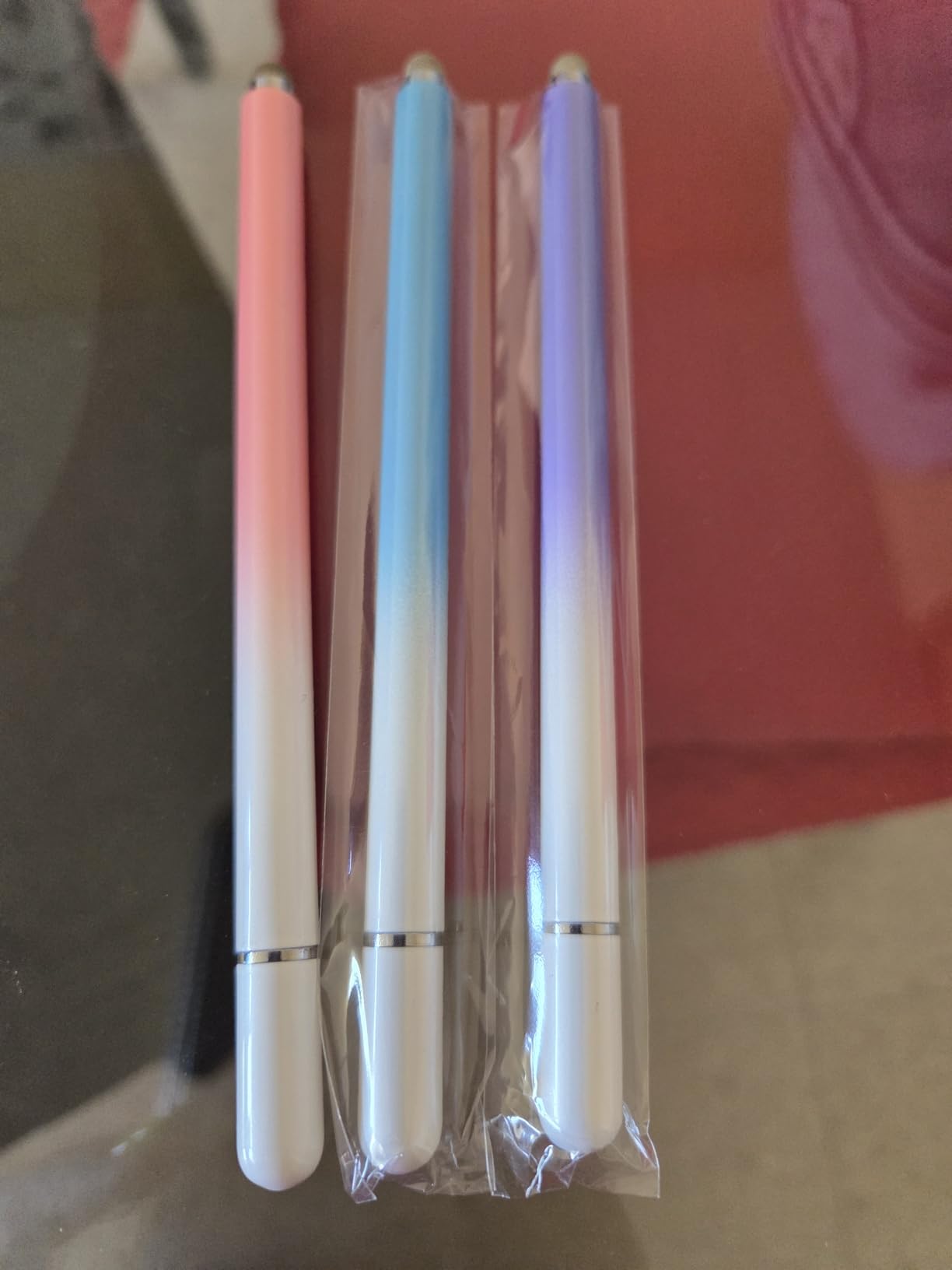 Stylus Pens for Touch Screens, 2 in 1 High Precision Universal Stylus Pen for iPad Compatible with Apple, iPhone, iPad, Android, Microsoft Tablets, Phones, 3 Pack-Blue, Pink, Purple customer photo 2