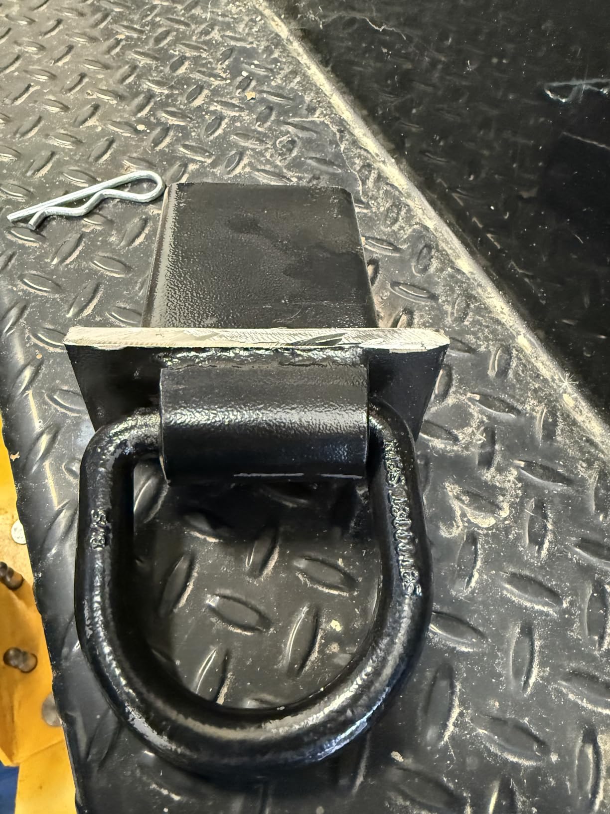 Stake Pocket D Rings 4Pcs 18000lbs Heavy Duty Removable D-Ring Stake Pocket Tie Down for Utility Trailers and Flatbeds with Hitch Pin, Removable Tie Down Utility for Flatbed Cargo Trucks, Black customer photo 2