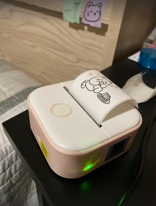 Memoking Mini Sticker Printer T02 Mini Thermal Printer Portable Pocket Label Maker Bluetooth Photo Print Pods Inkless Sticker Maker customer photo 2