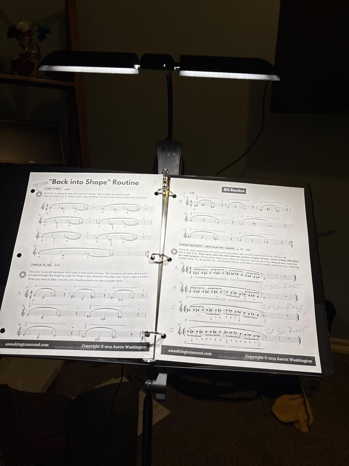 Vekkia Folding Music Stand Light - Portable 42-LED Rechargeable, Super-Bright Clip-on Piano Lamp. Professional 5 Brightness x 3 Color Temperature, for Grand Piano, Book Reading customer photo 1
