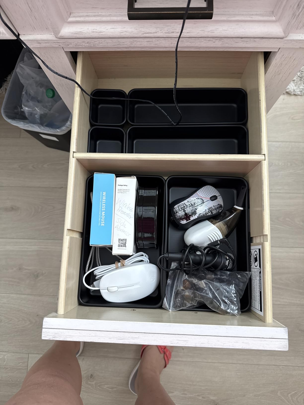 Simple Houseware Interlocking Desk Drawer Bins Organizer, 10 Packs, Black customer photo 2