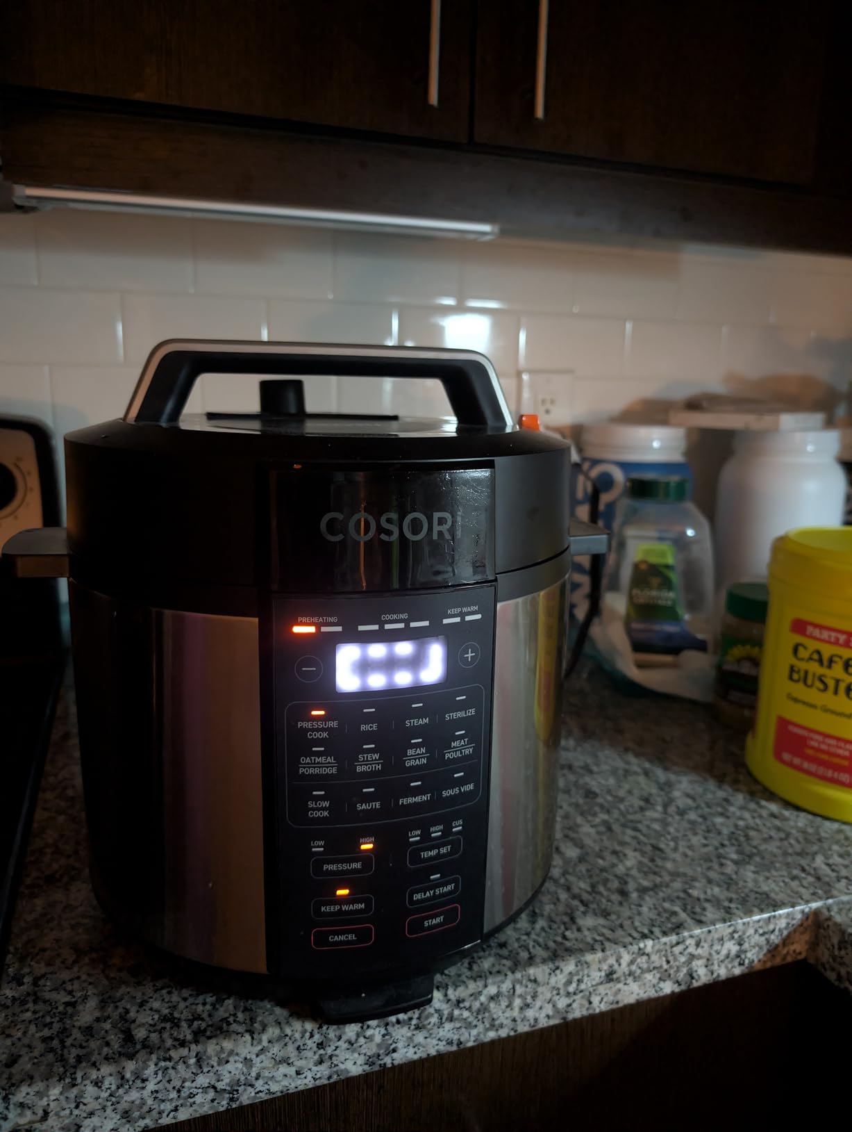 Cosori Pressure Cooker 6QT, Stainless Steel, 9-in-1 Multi Cooker, 12 Safety Features, Ceramic Inner Pot, Rice, Slow Cook, Sous Vide, Saute, 1100W customer photo 1