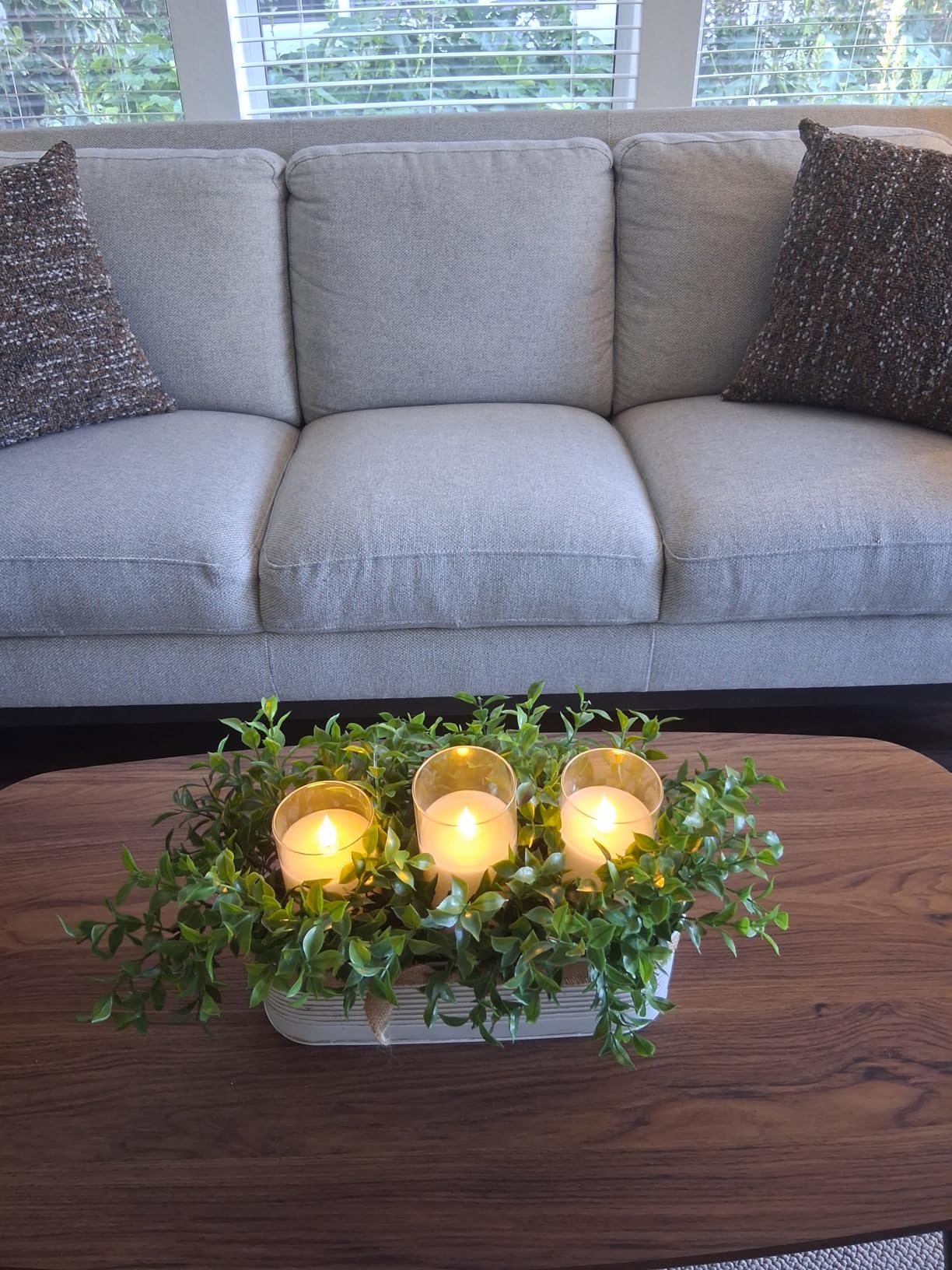 Rechargeable Flameless Glass Pillar Candles-Easter Flameless Candles Decorations,-Set of 3, Realistic Flickering LED Light,Remote & Timer, Ideal for Living Room, Bedroom & Easter Decor customer photo 2
